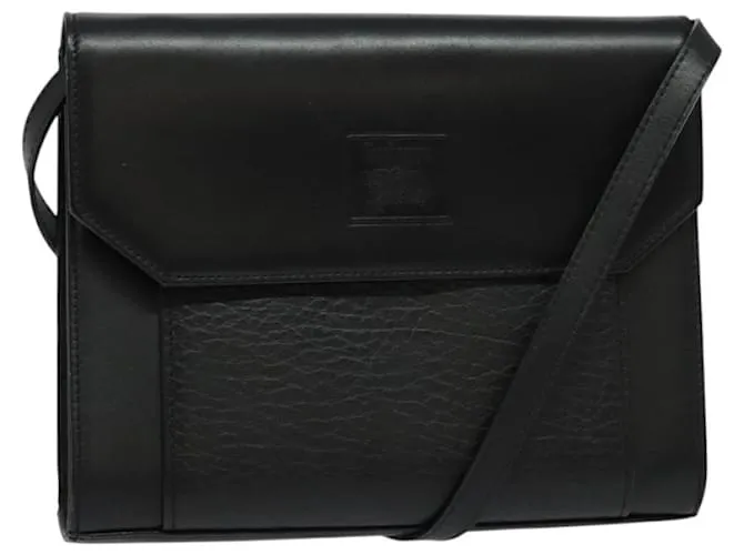 Autre Marque Borsa a Spalla Burberrys in Pelle Nera e Oro Auth bs27403 Nero D'oro