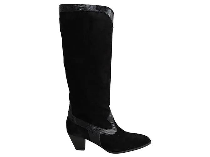 Autre Marque Stivali in suede neri Nero