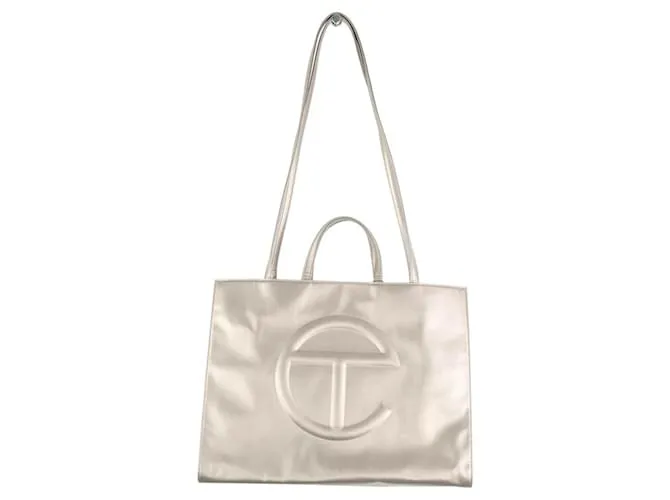 Autre Marque Borsa tote in pelle grigia Grigio
