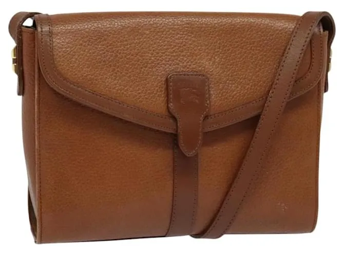 Autre Marque Borsa a Spalla Burberrys in Pelle Marrone Oro Auth ep10007 D'oro