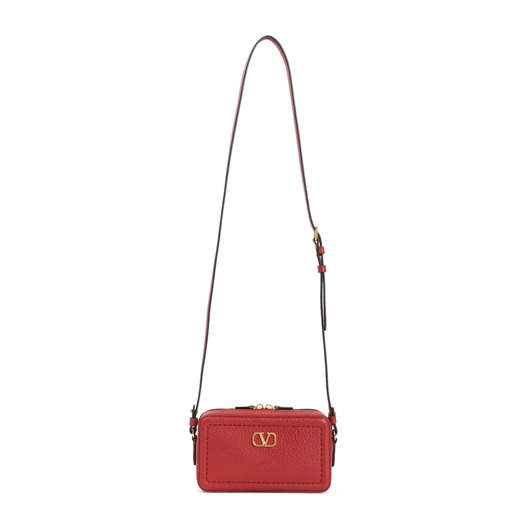 Red Leather Mini Camera Case