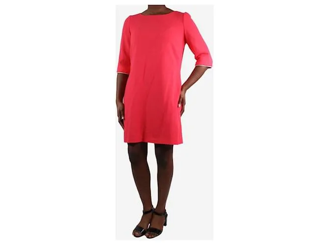 Autre Marque Abito in crepe di lana rosa - taglia UK 12