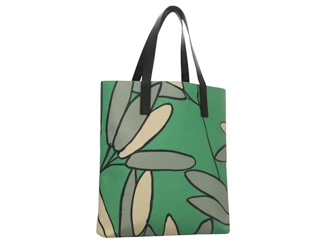 Autre Marque Borsa Tote in Pelle Verde Autentica MARNI 133065