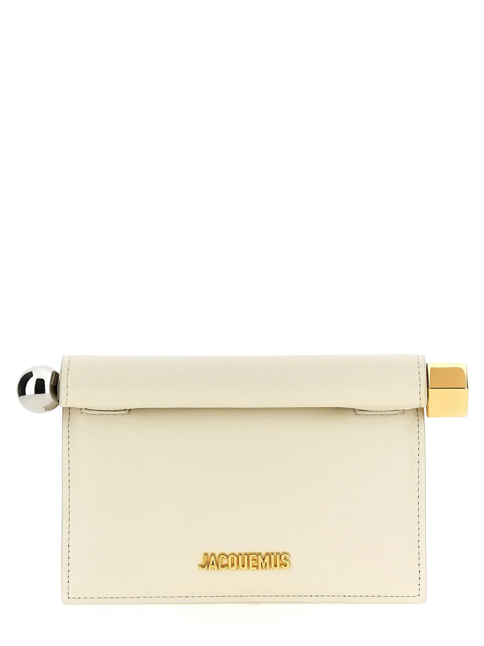 La Petite Pochette Rond Carré Clutch Bianco