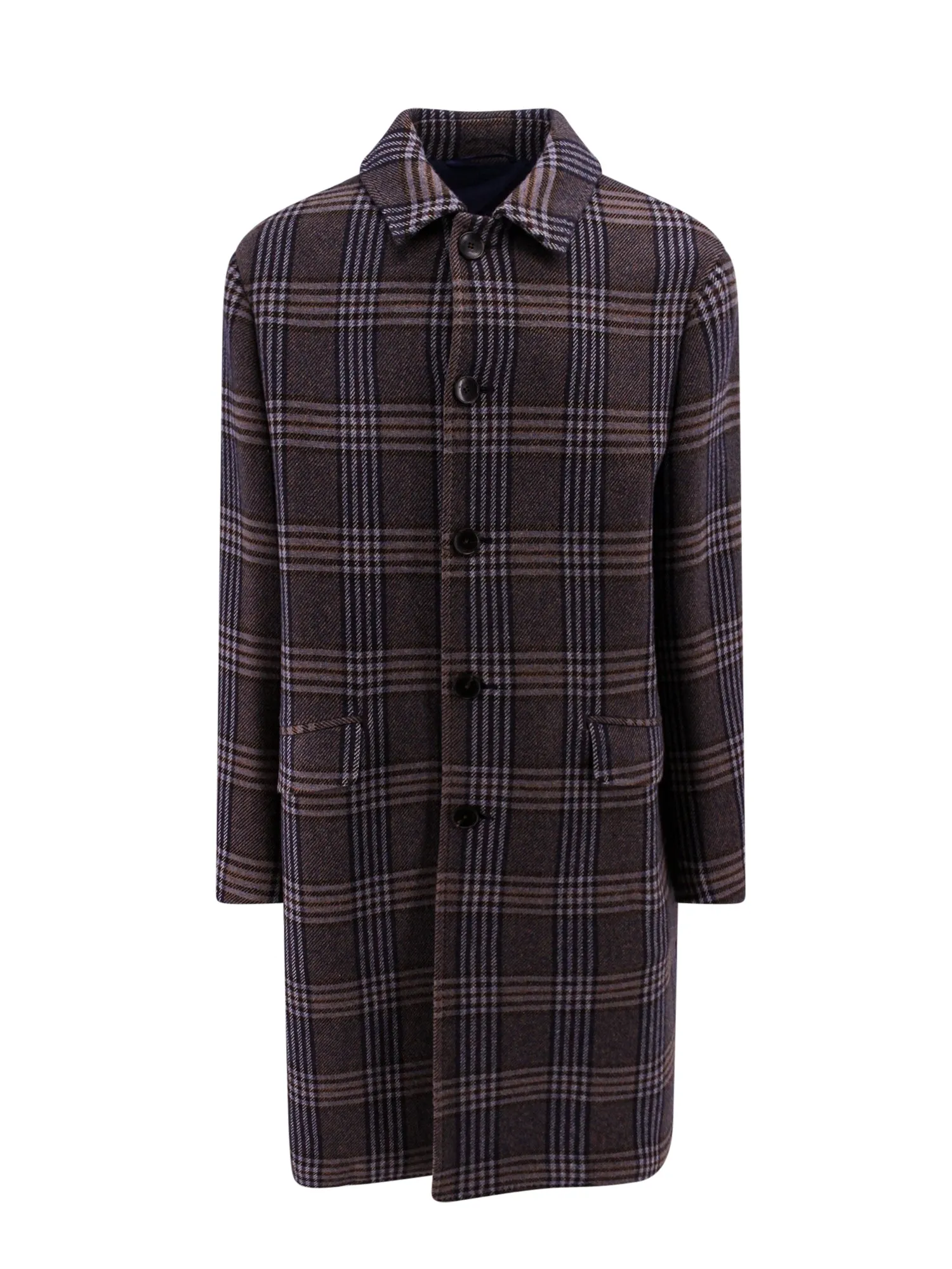 Tartan Wool And Cashmere Coat