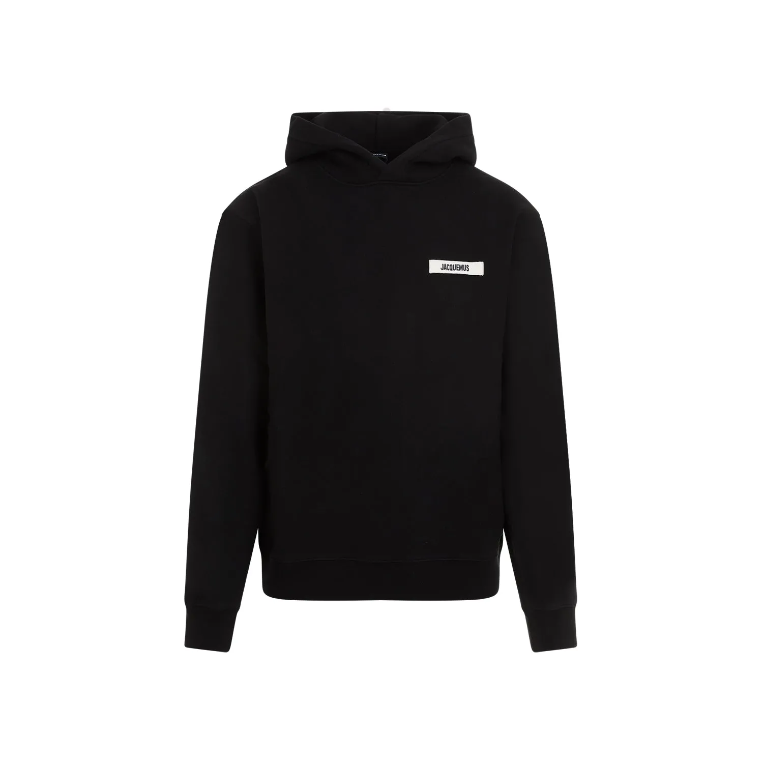 Le Hoodie Gros Grain In Black Cotton