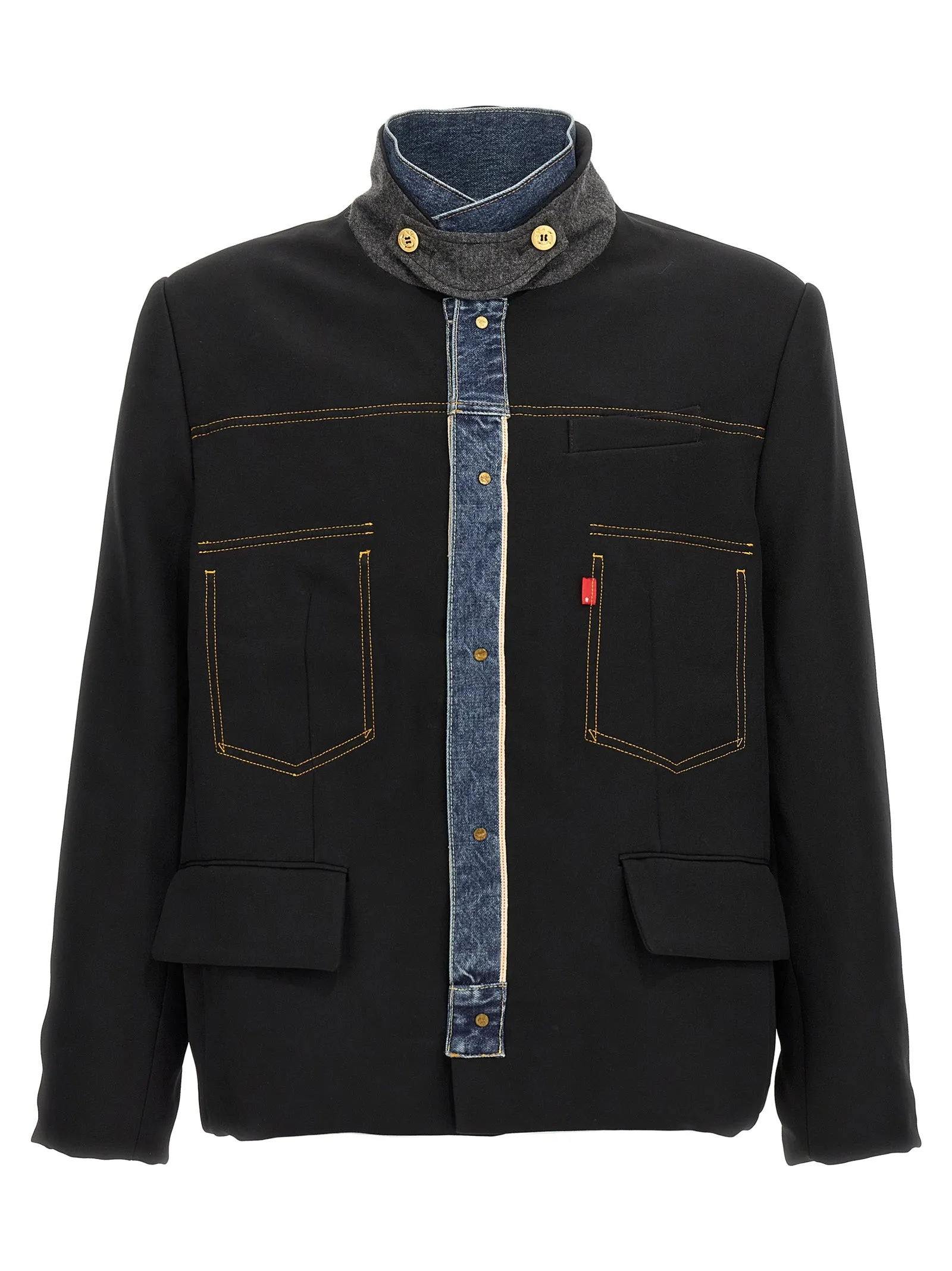 Sacai X Levi'S® Reversible Jacket Puffer Jackets Multicolor