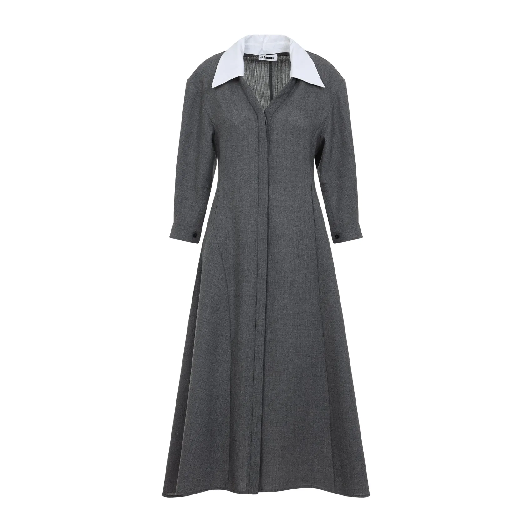 Grey 230 Mf Wool Midi Dress