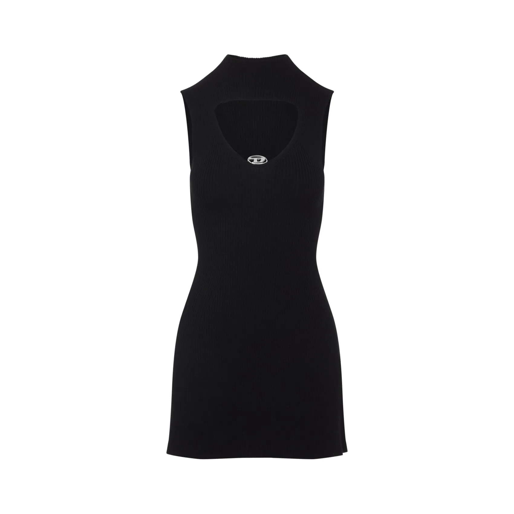 Black M-Oloni Wool Mini Dress