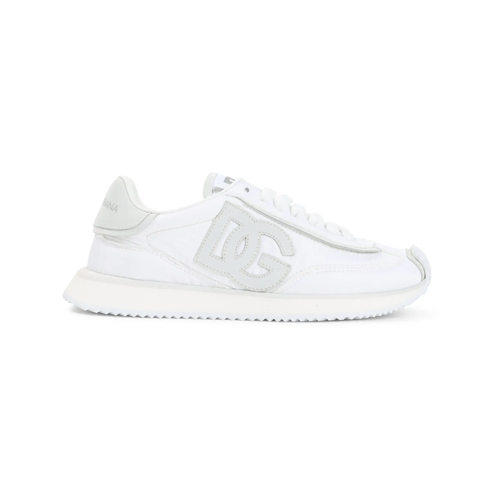 White Polyester Sneakers