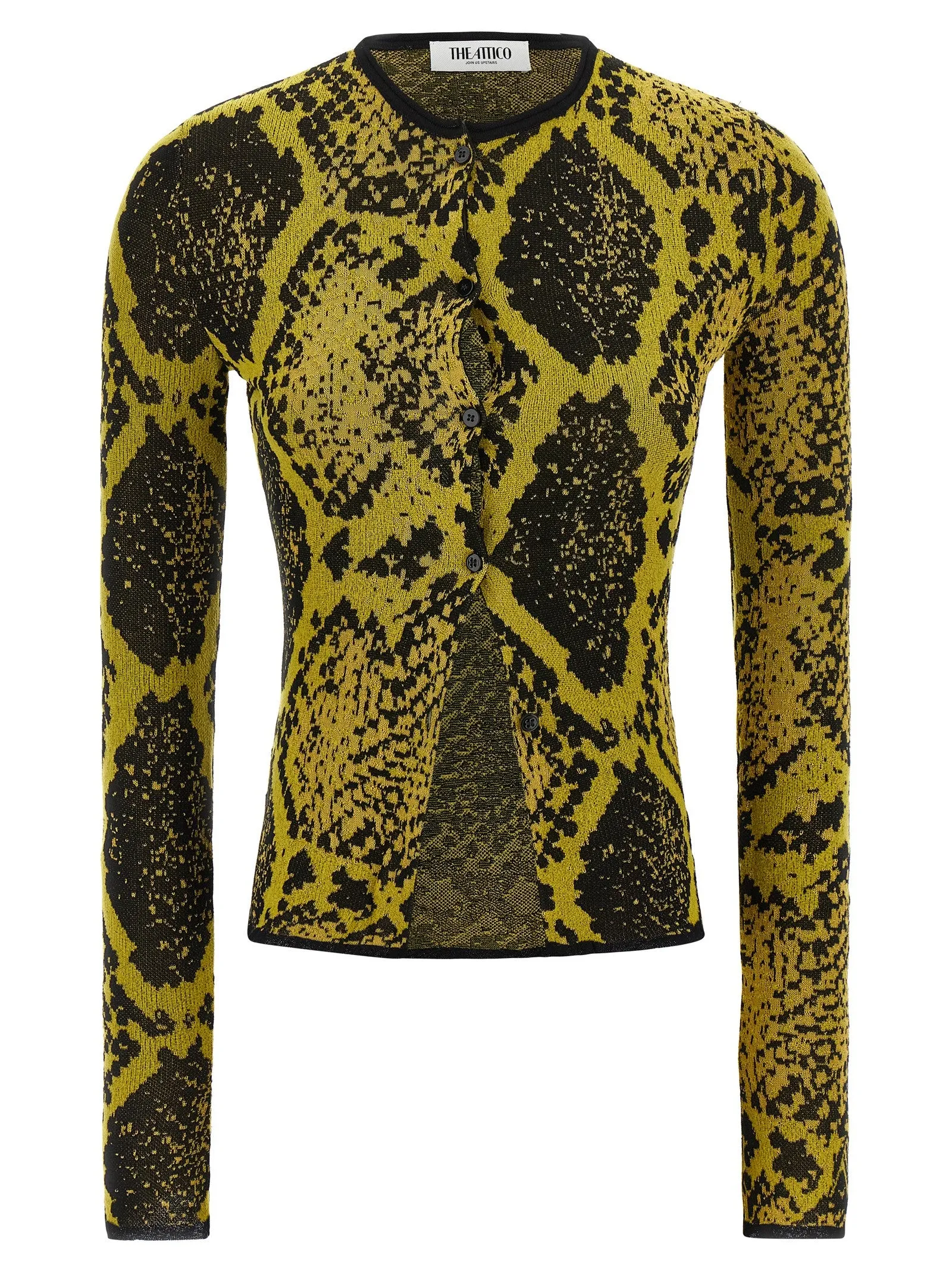 Python Jacquard Cardigan Maglioni Giallo