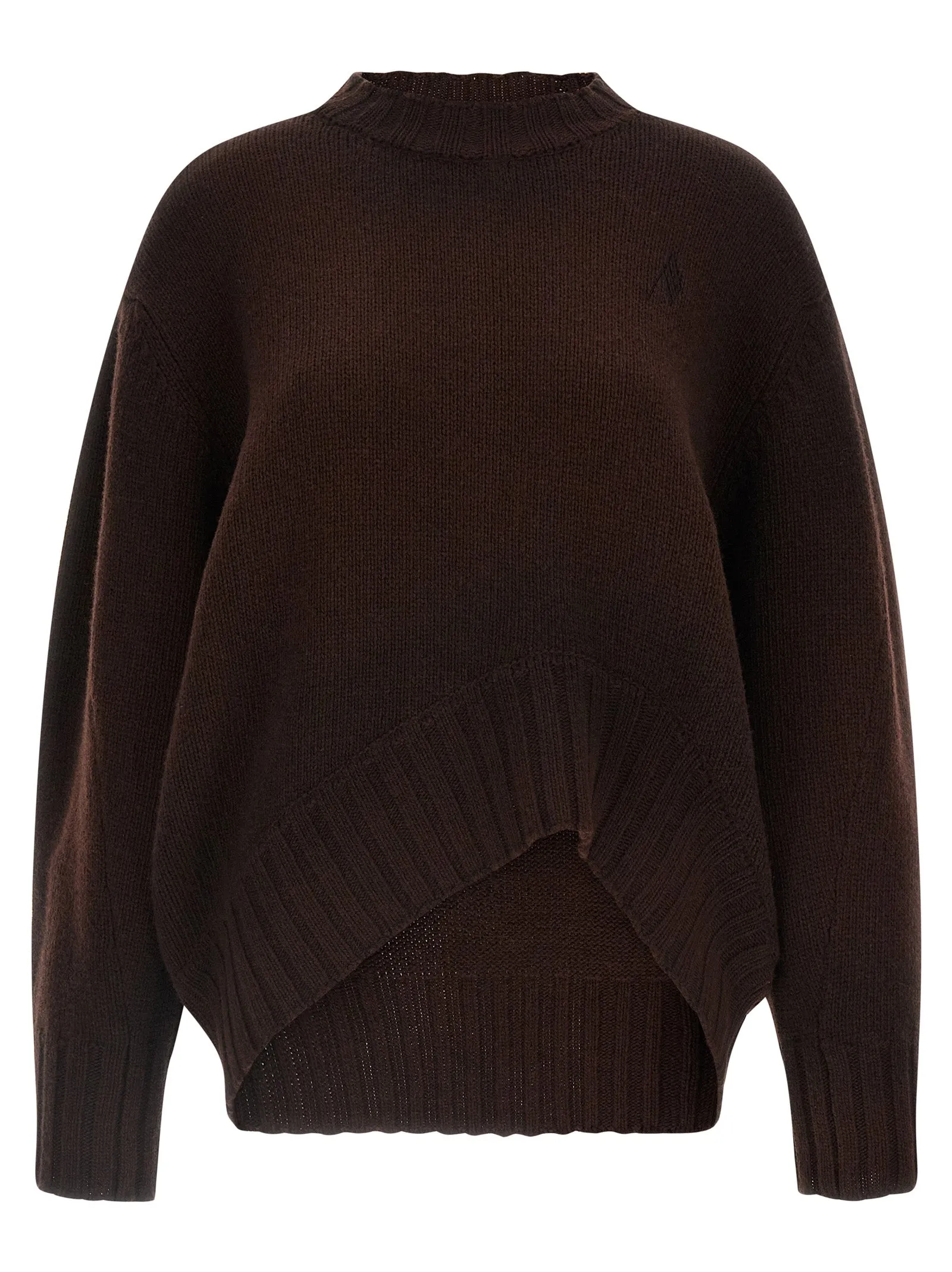 Logo Embroidery Sweater Maglioni Marrone