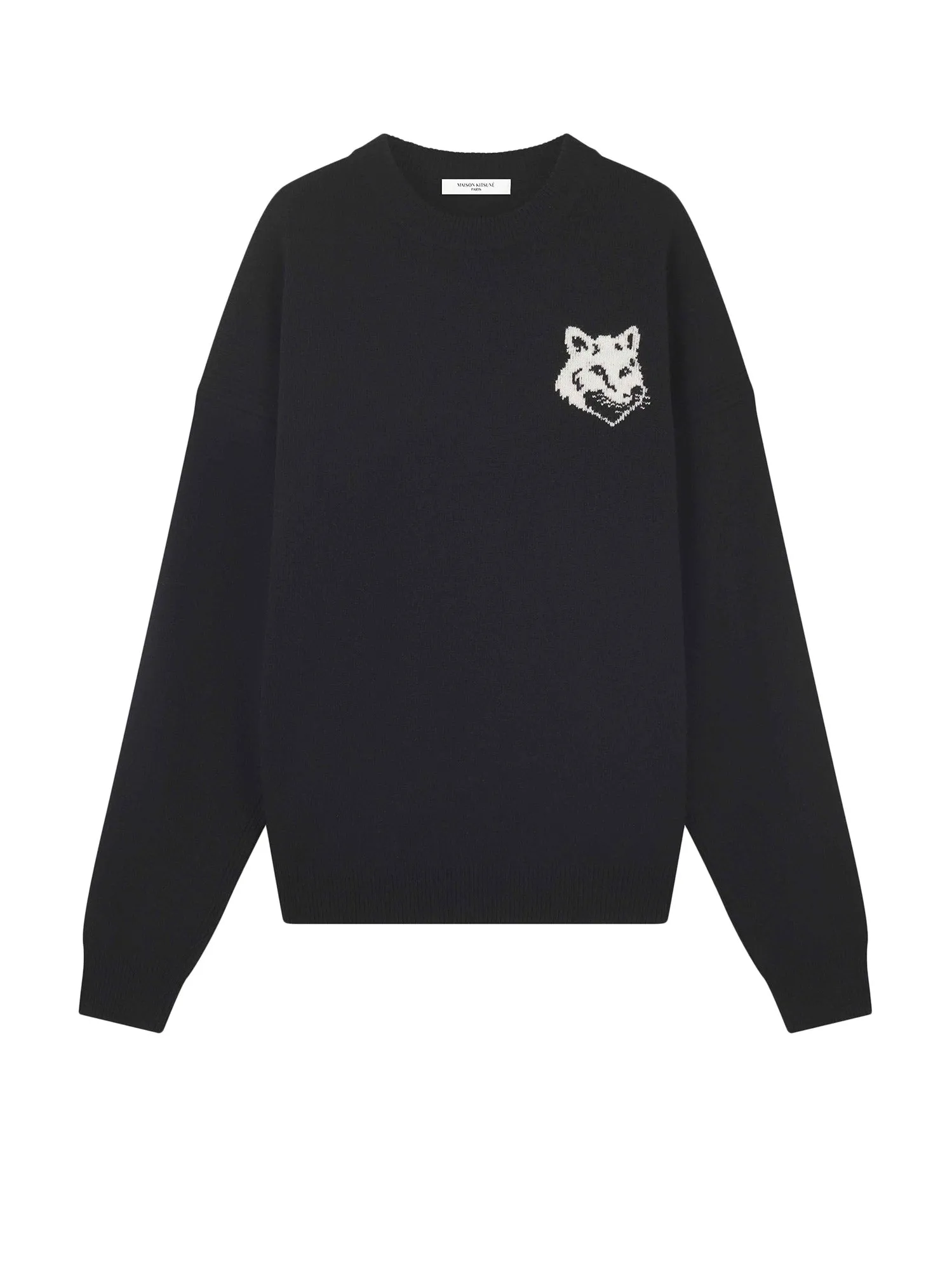 Wool Sweater With Frontal Embroidery