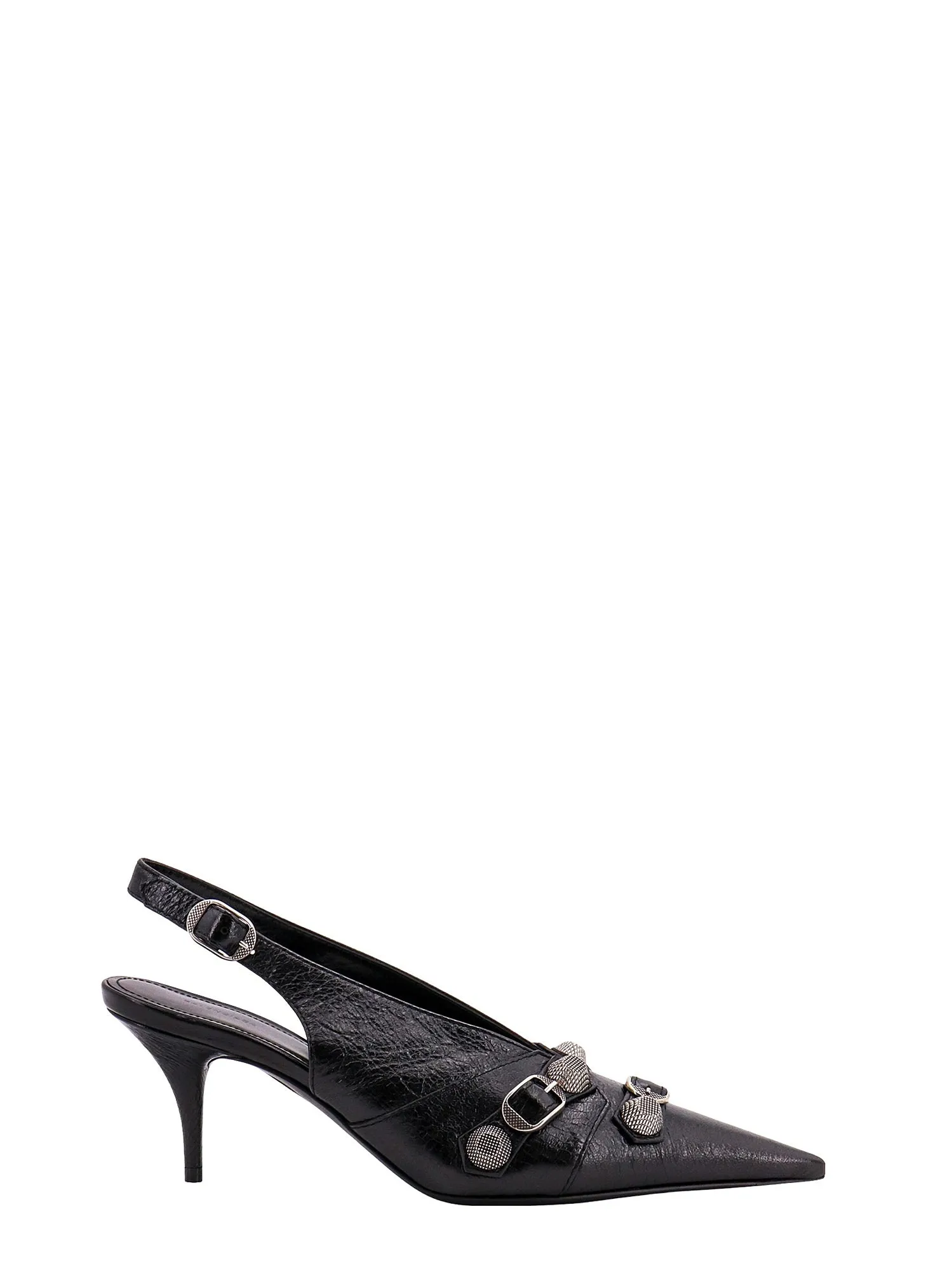 Leather Slingback With Metal Details