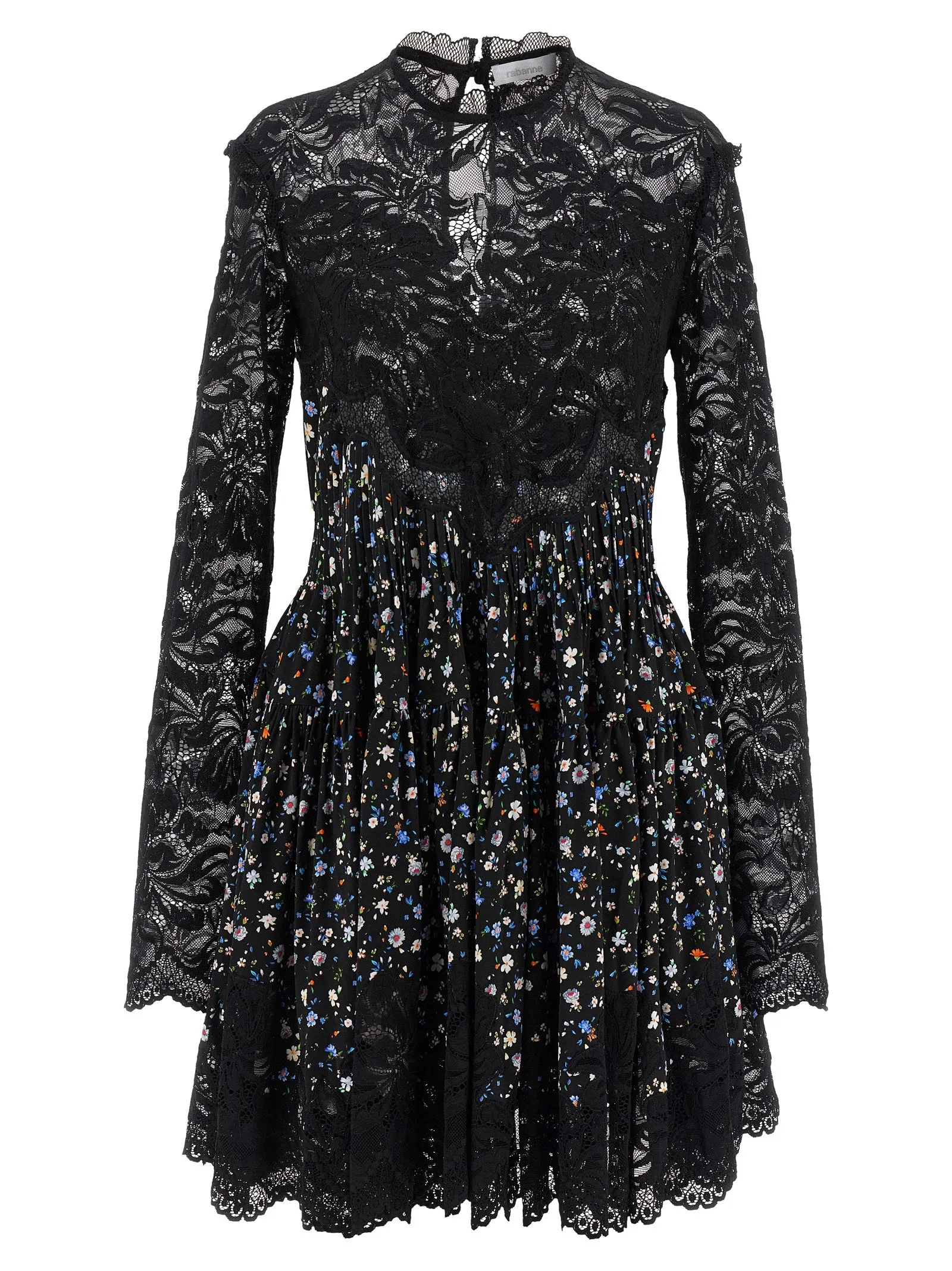 Floral Lace Dress Abiti Nero