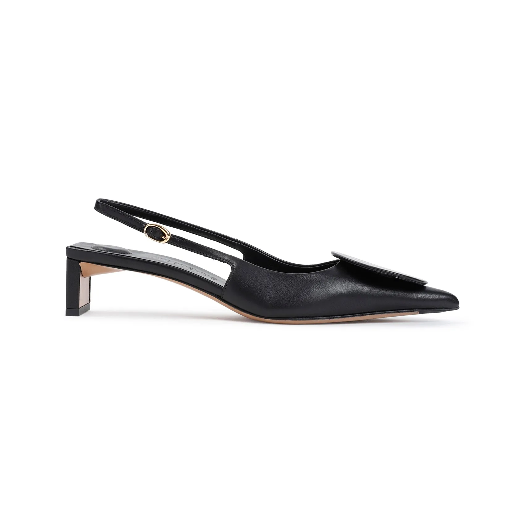 Black Les Slingbacks Duelo B Leather Pumps