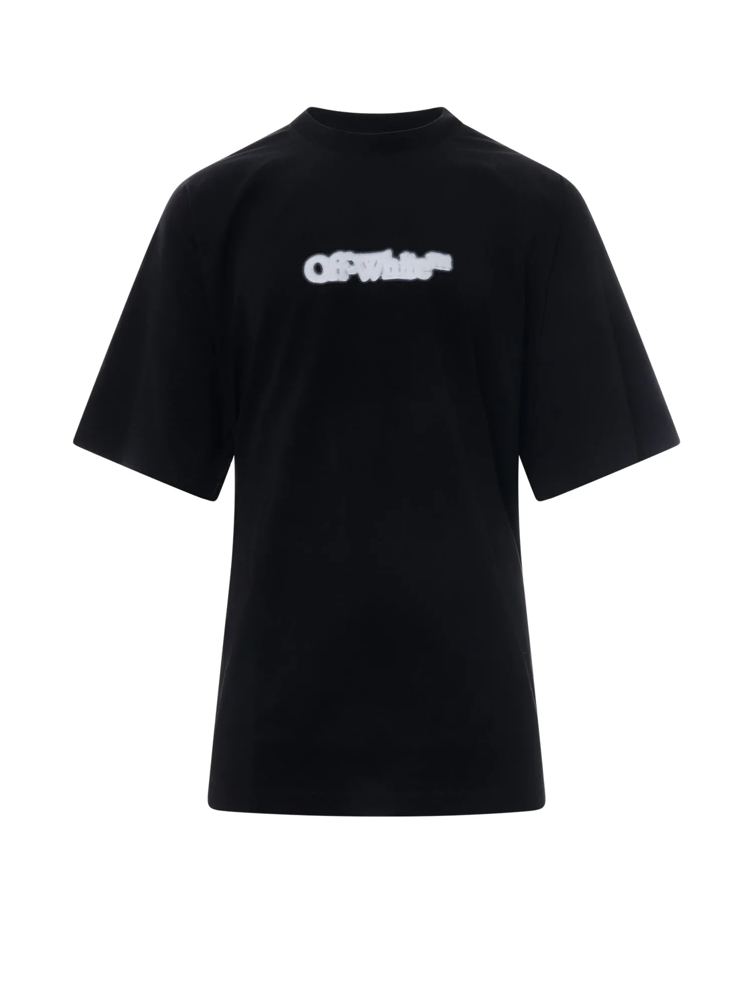 Cotton T-Shirt With Blurred Logo