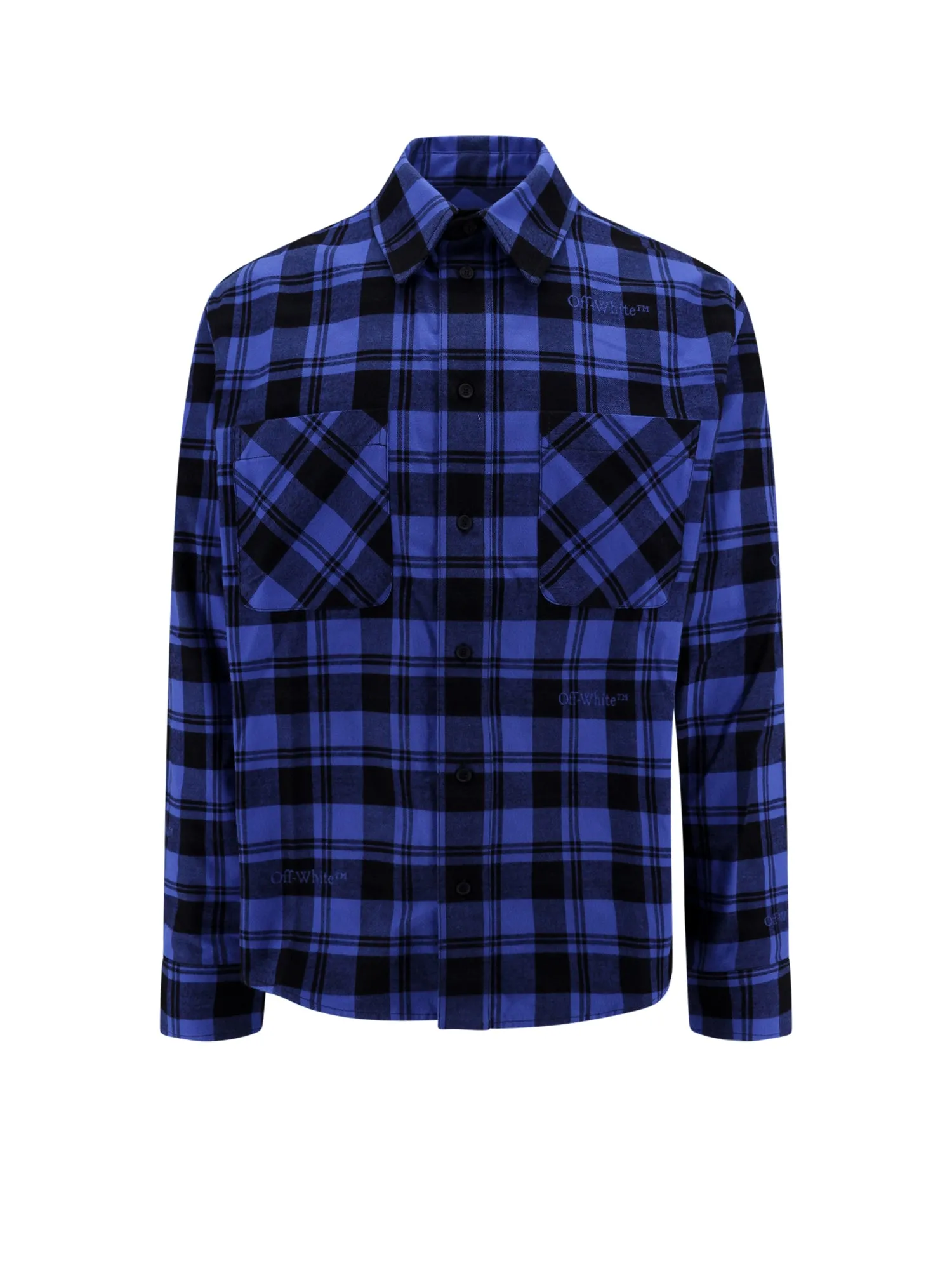 Cotton Shirt With Check Motif