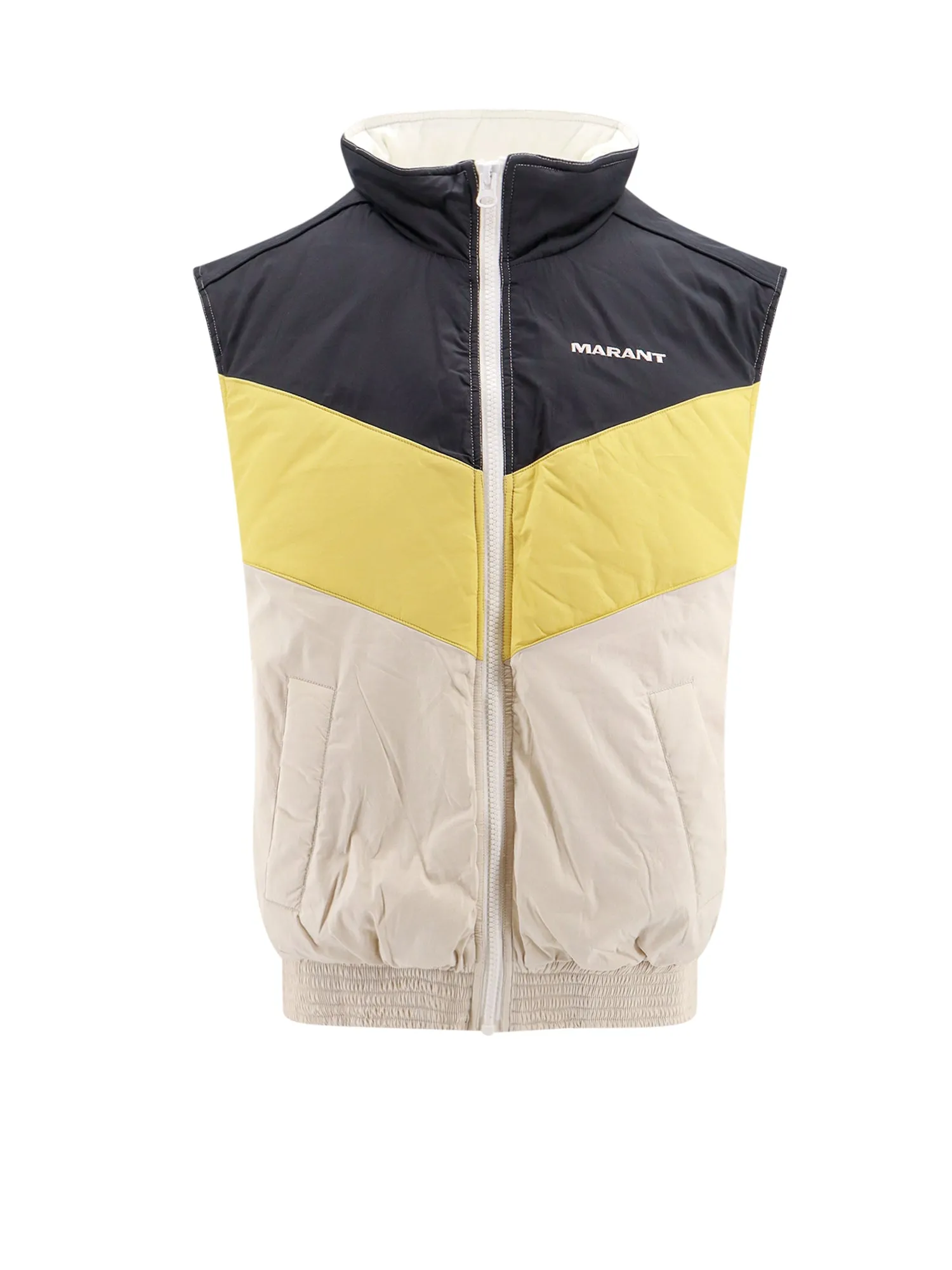 Sleeveless Jacket With Logo Embroidery