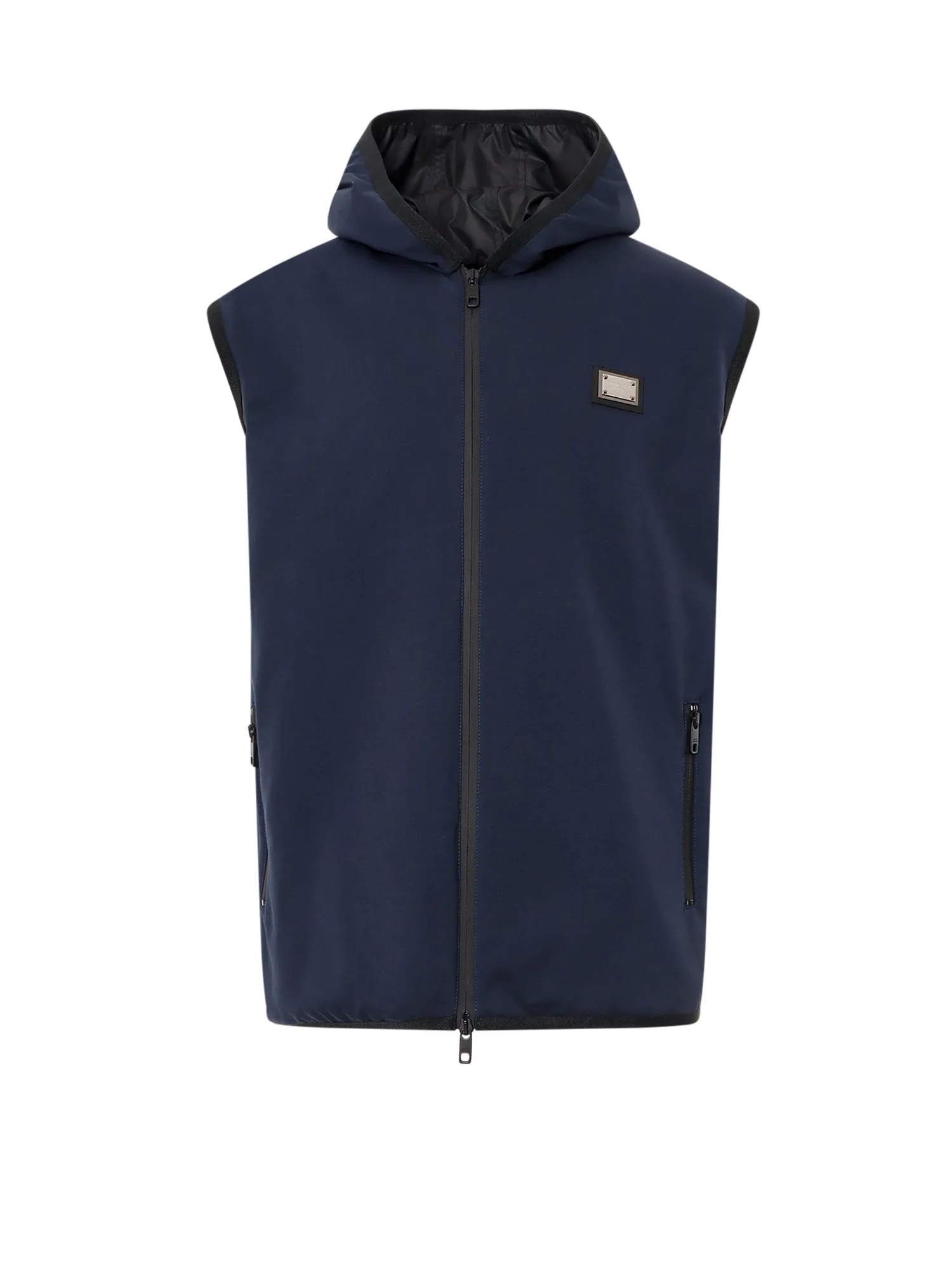 Sleeveless Jacket With Hood