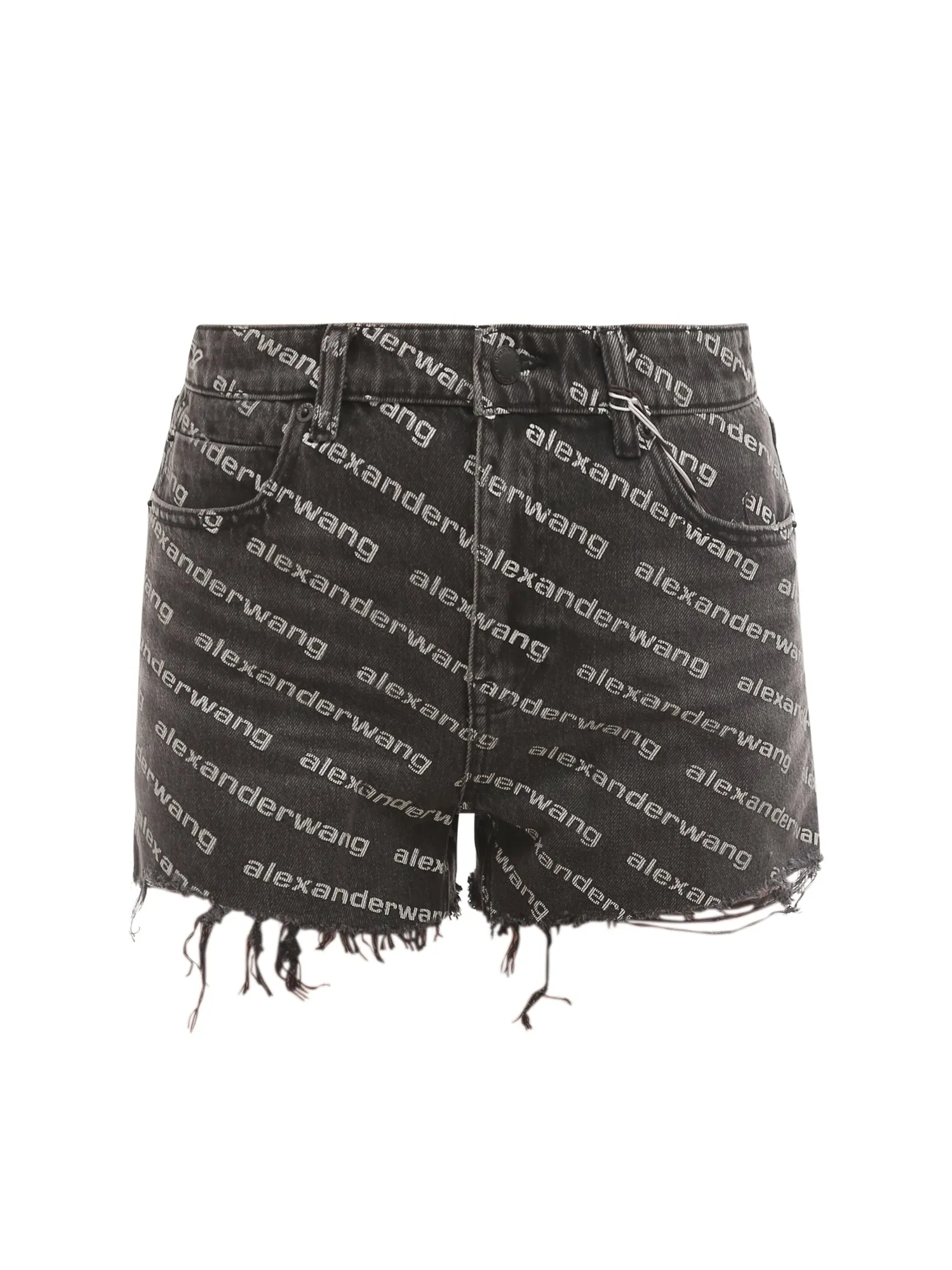 Cotton Shorts With All-Over Logo Print