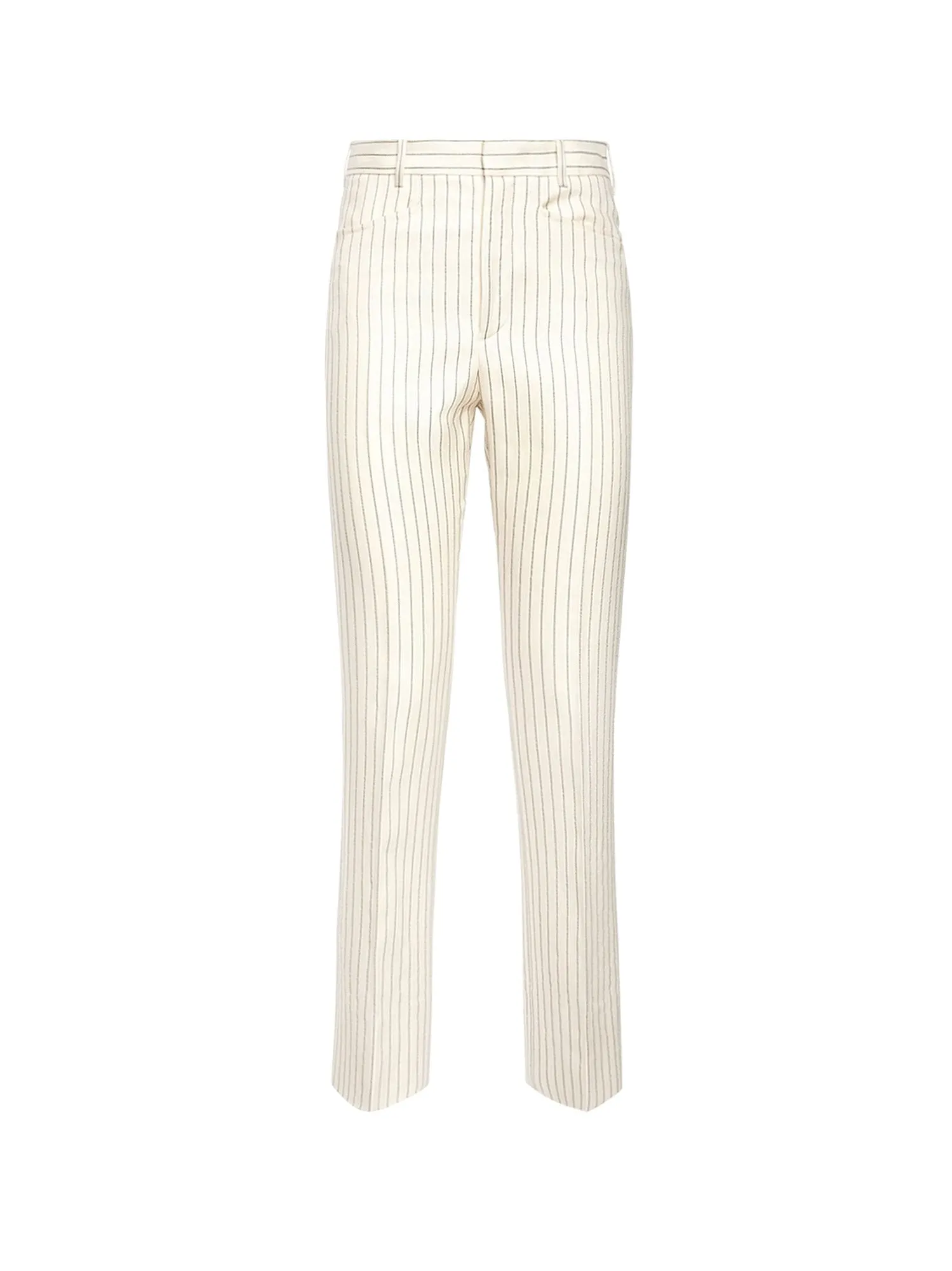 Wool And Silk Trouser With Striped Motif