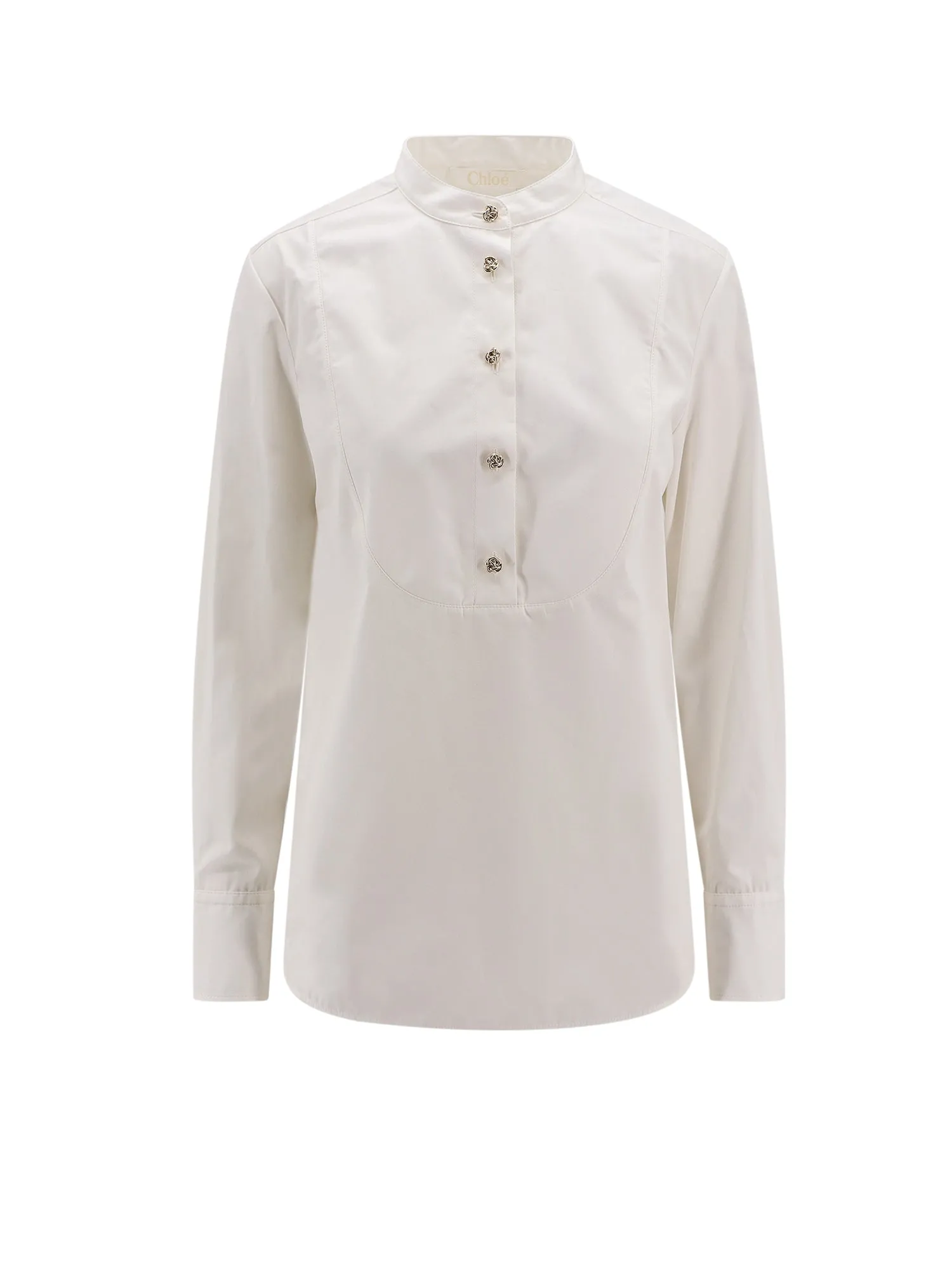 Cotton Shirt With Metal Buttons