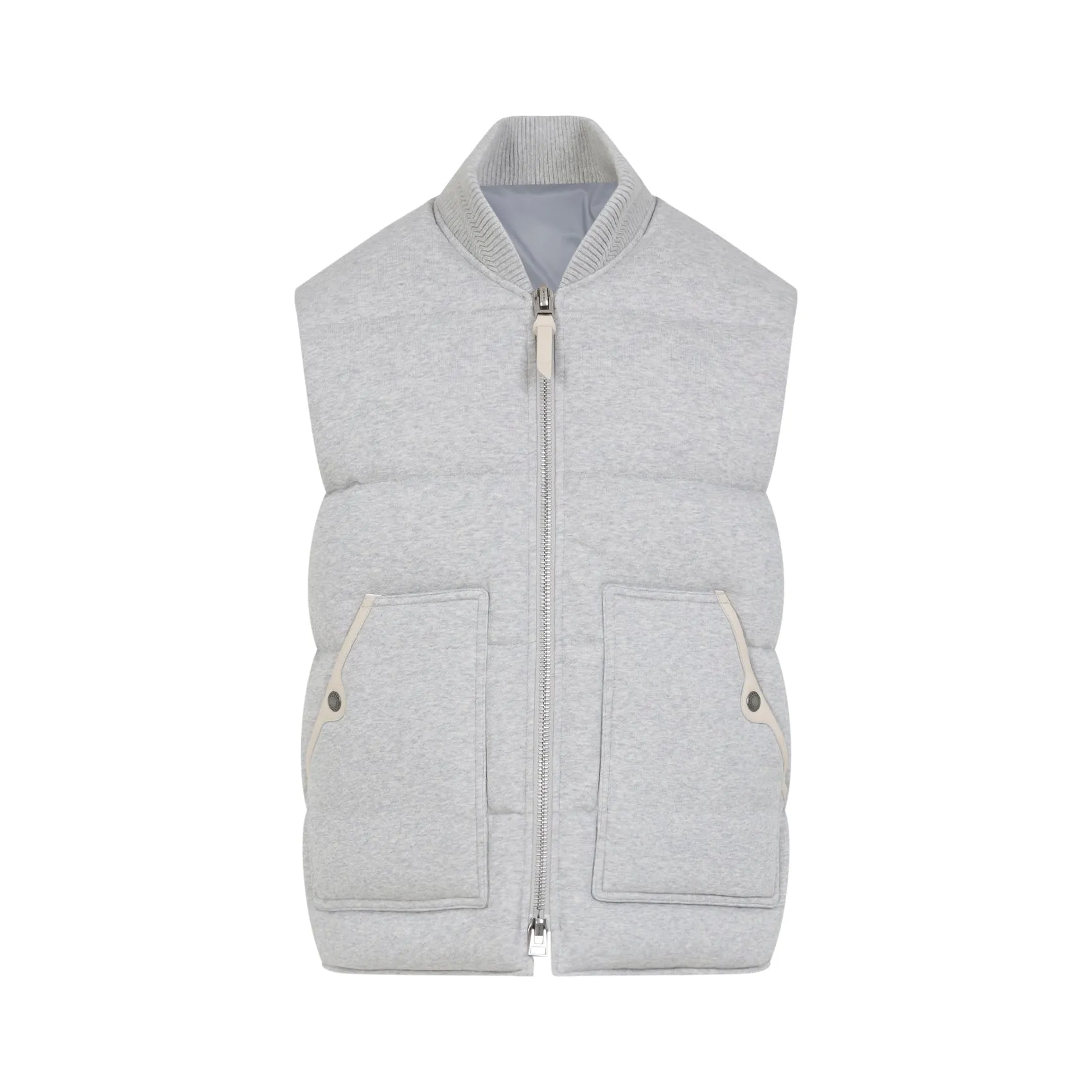 Gray Padded Cotton Gilet
