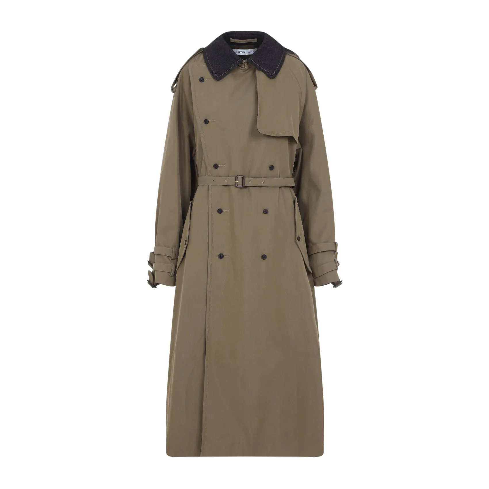 Brown Ochre Ca307 Trench Coat