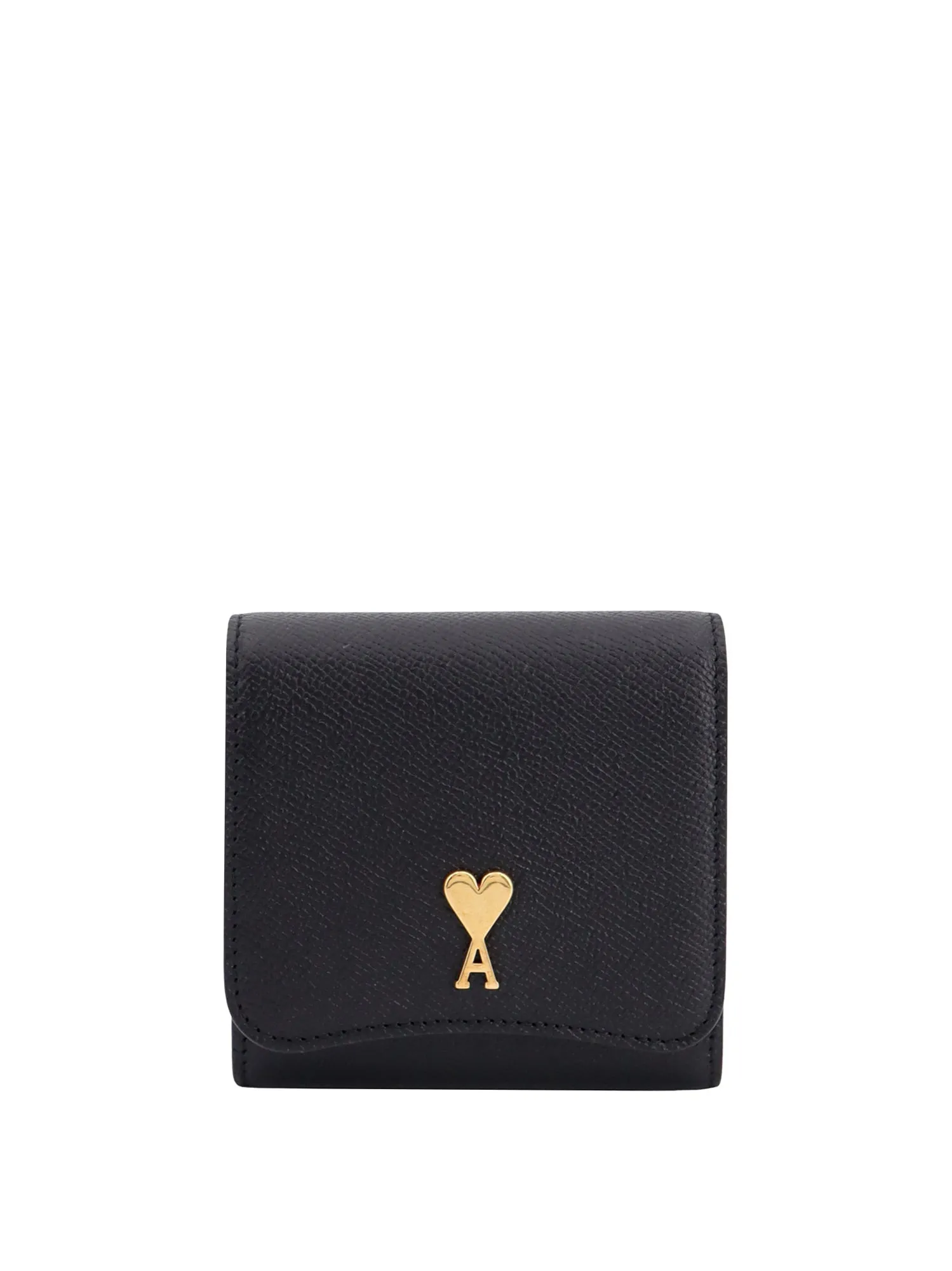 Leather Wallet With Metal Logo