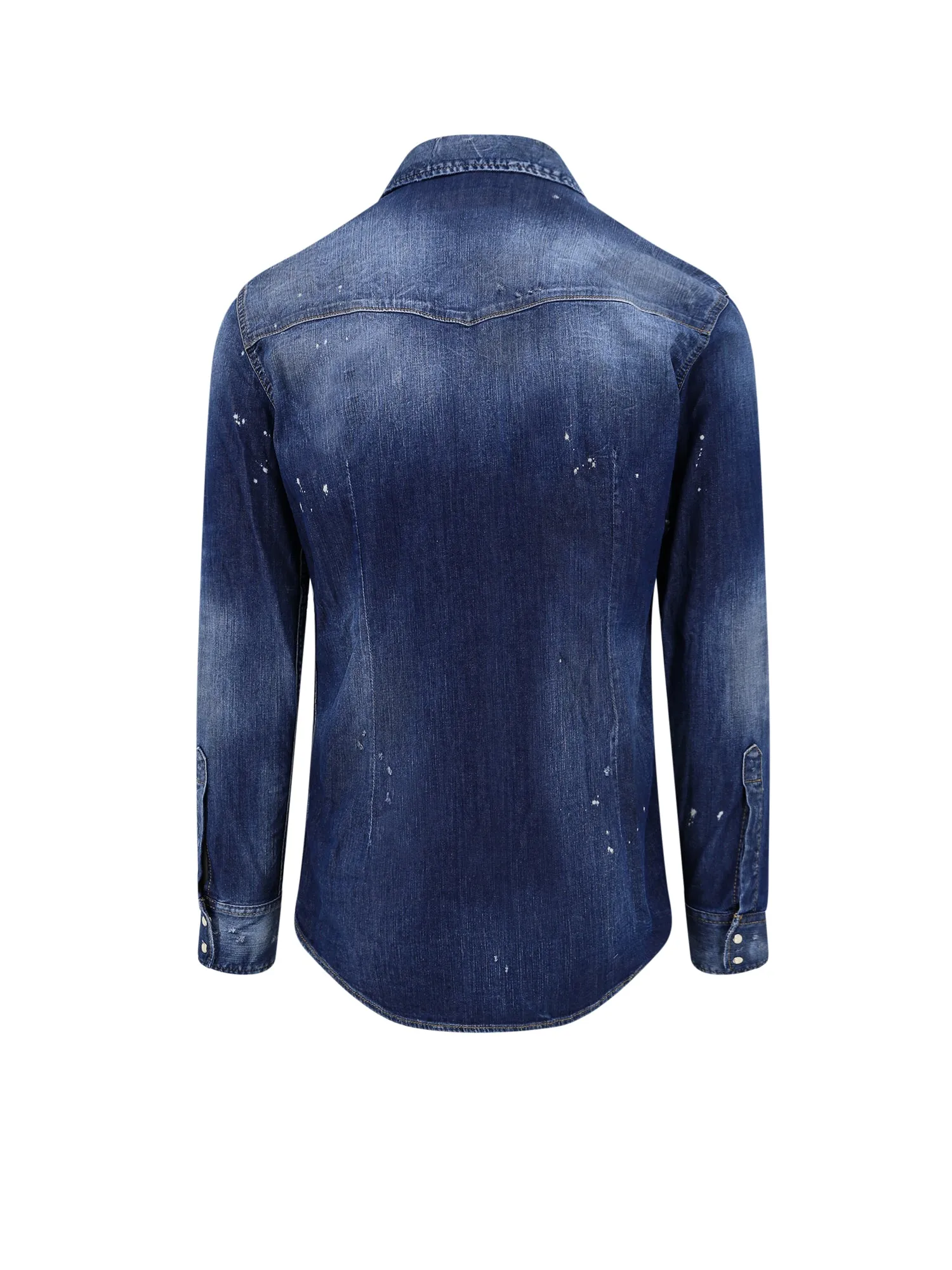 Denim Shirt With Bleached Effect