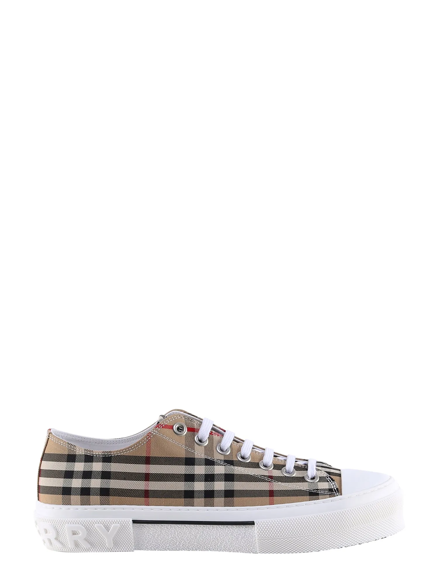 Cotton Sneakers With Iconic Check