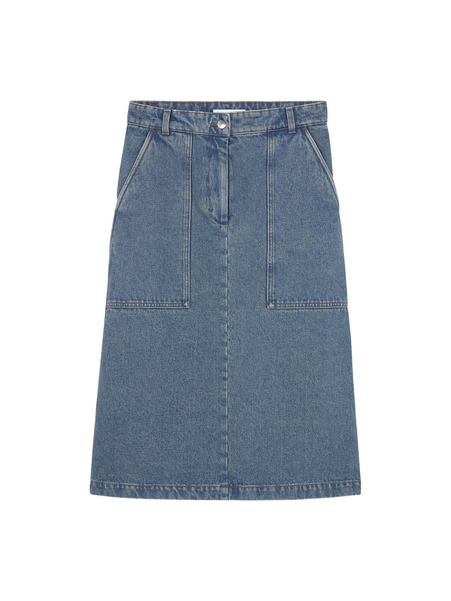 Cotton Cargo Skirt With Back Logo Patch
