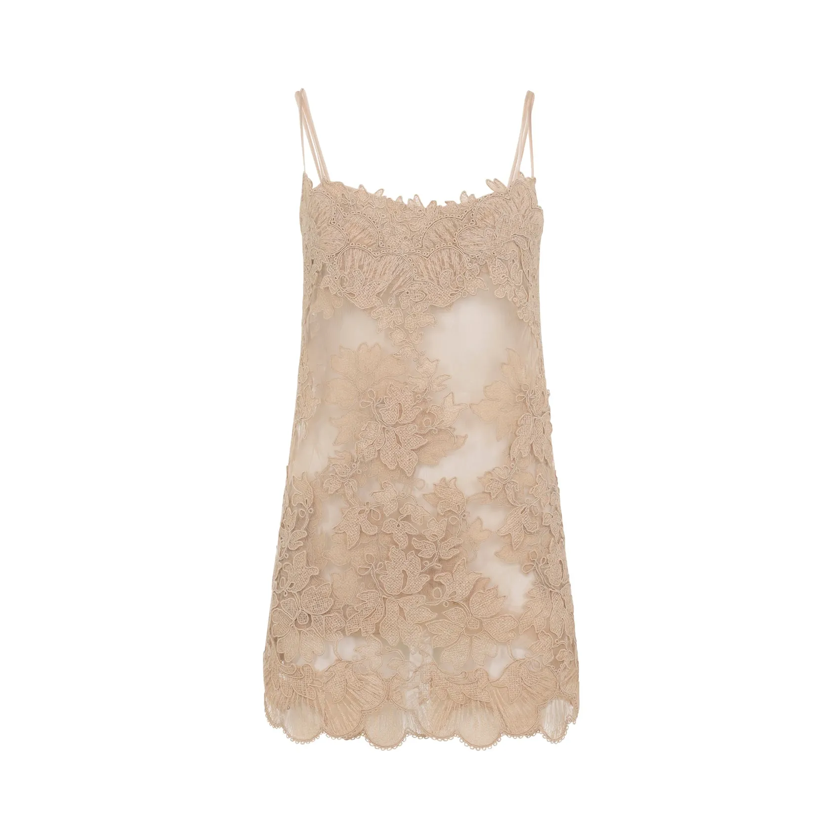 Beige Polyamide Mini Dress