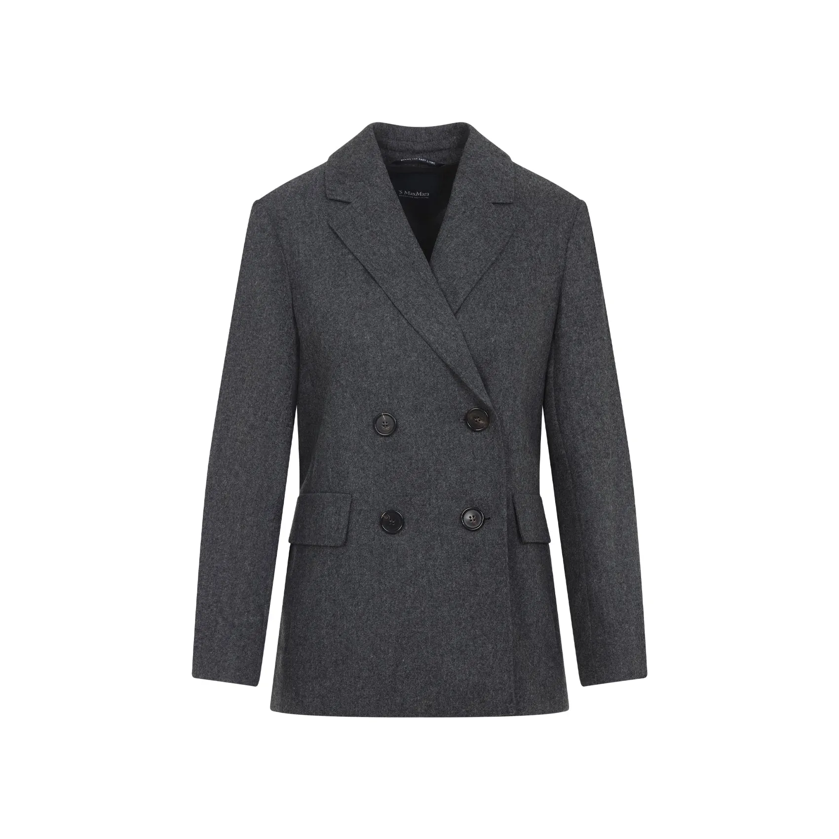 Medium Grey Virgin Wool Lena Flanell Jacket