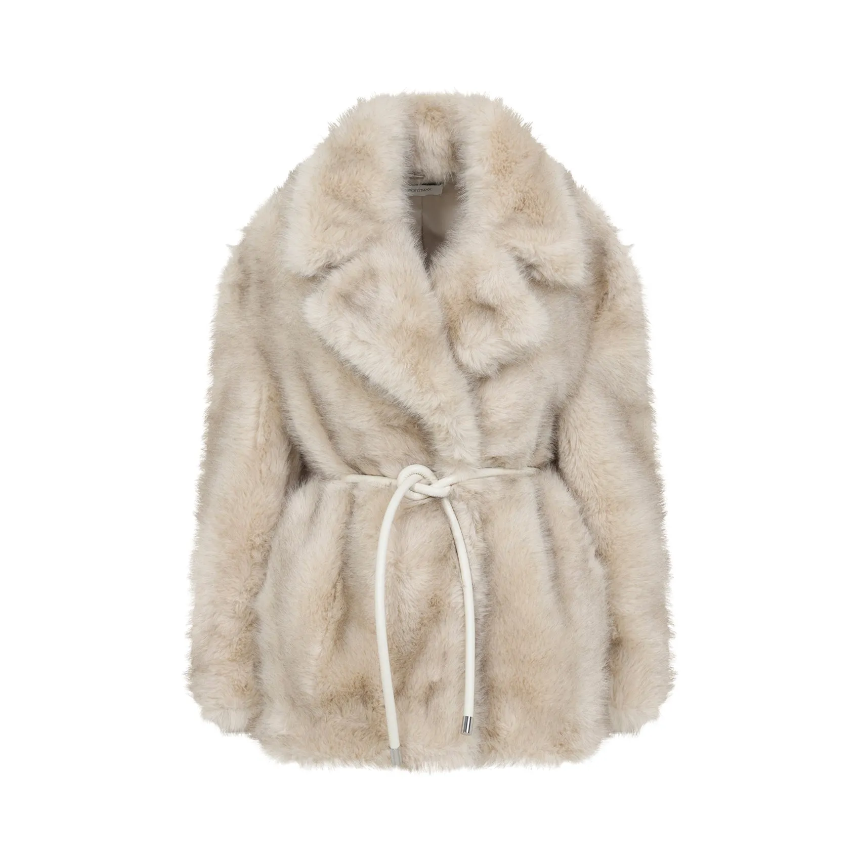 Beige Rosaria Faux Fur Coat