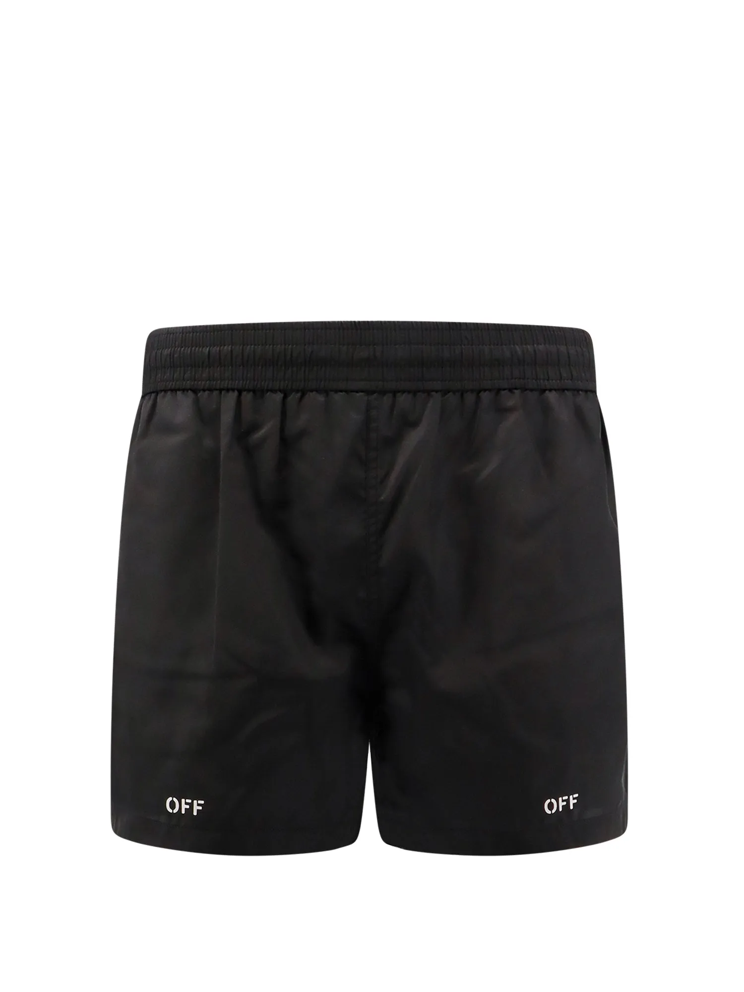 Nylon Swim Trunk With Off Print