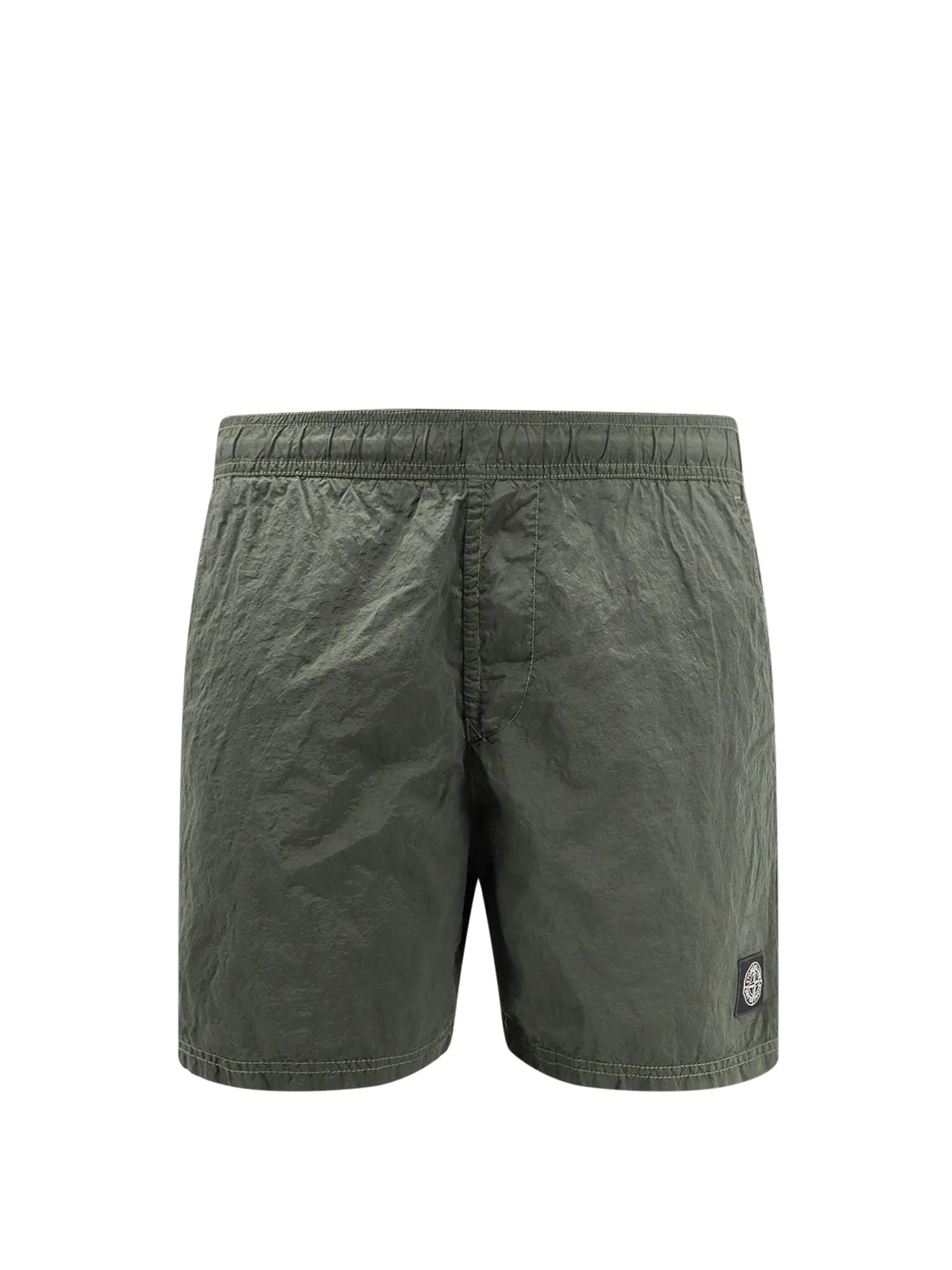 Nylon Swim Trunk Frontal Logo Patch