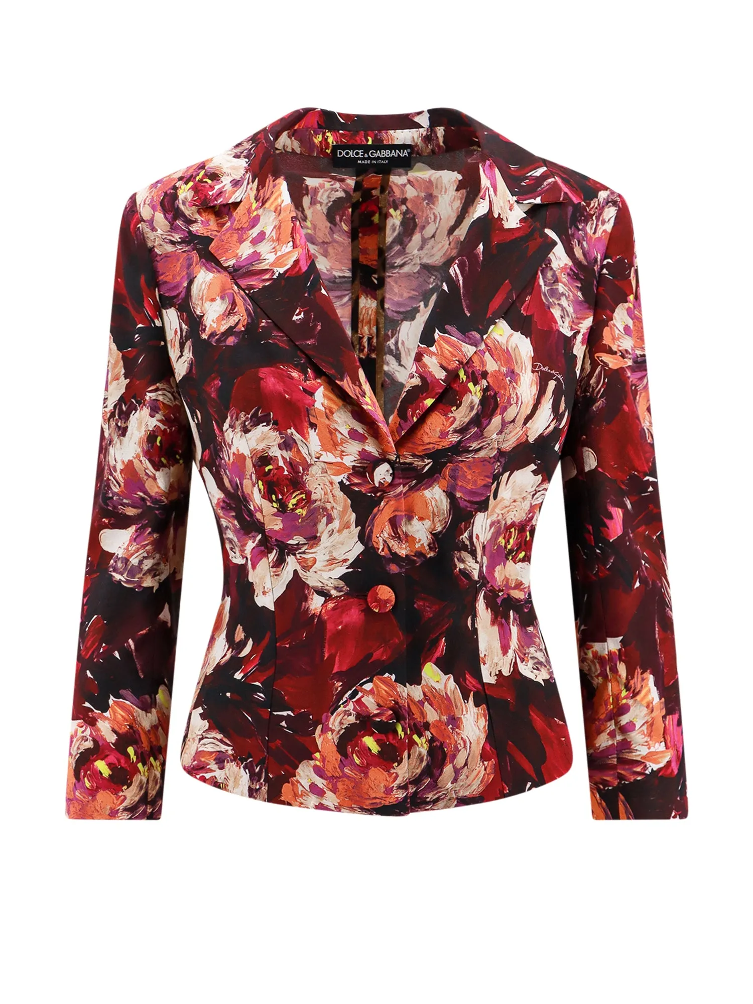Cady Blazer With Peonie Flower Print