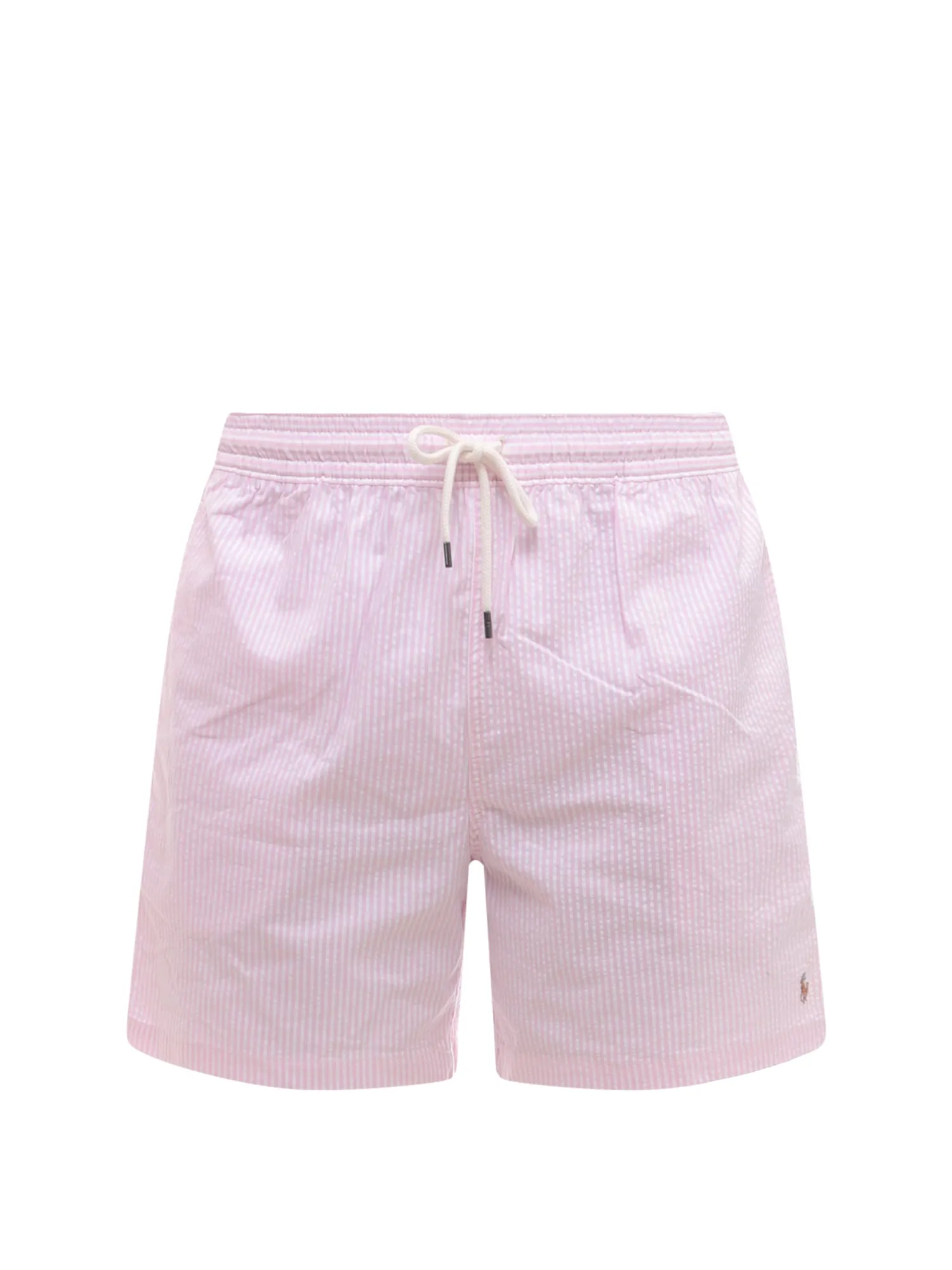 Cotton Swim Trunk With Embroidered Logo