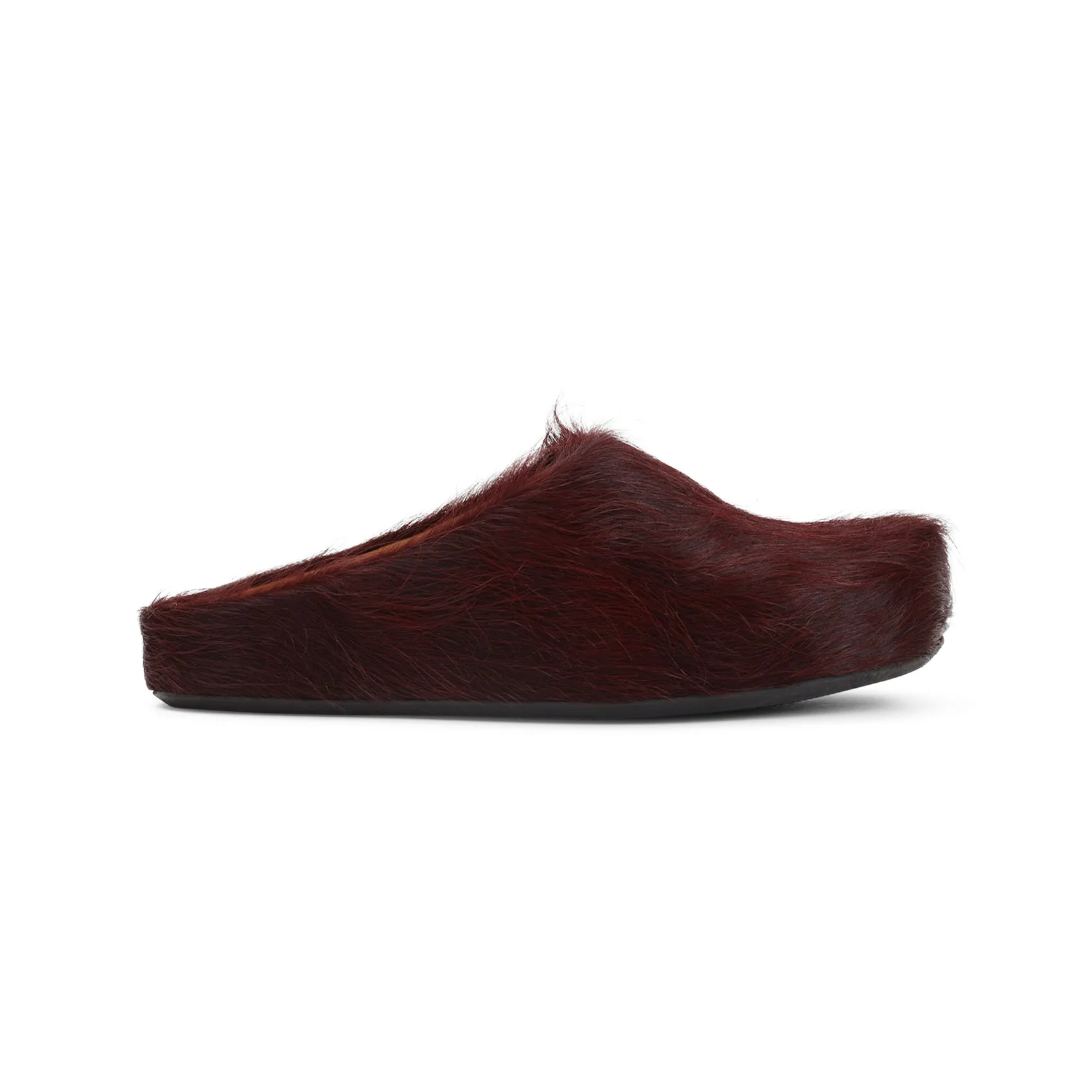 Wild Cherry Calf Hair Fussbett Sabot Mules