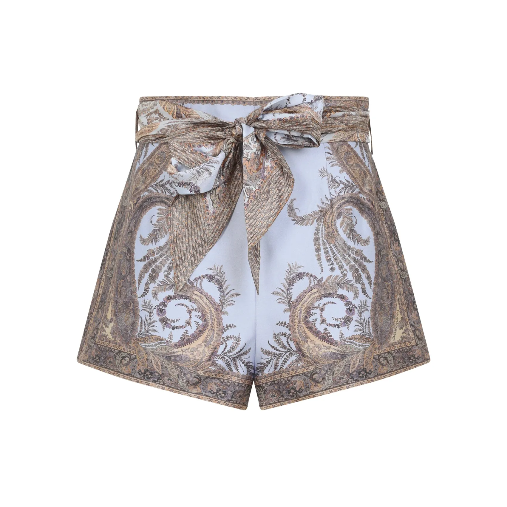 Lilac Paisley Silk Hypnotic Flat Front Short