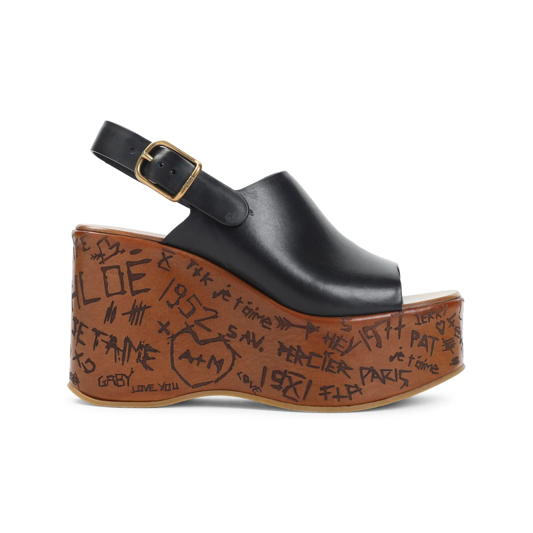 Black Leather Maxime Sandal