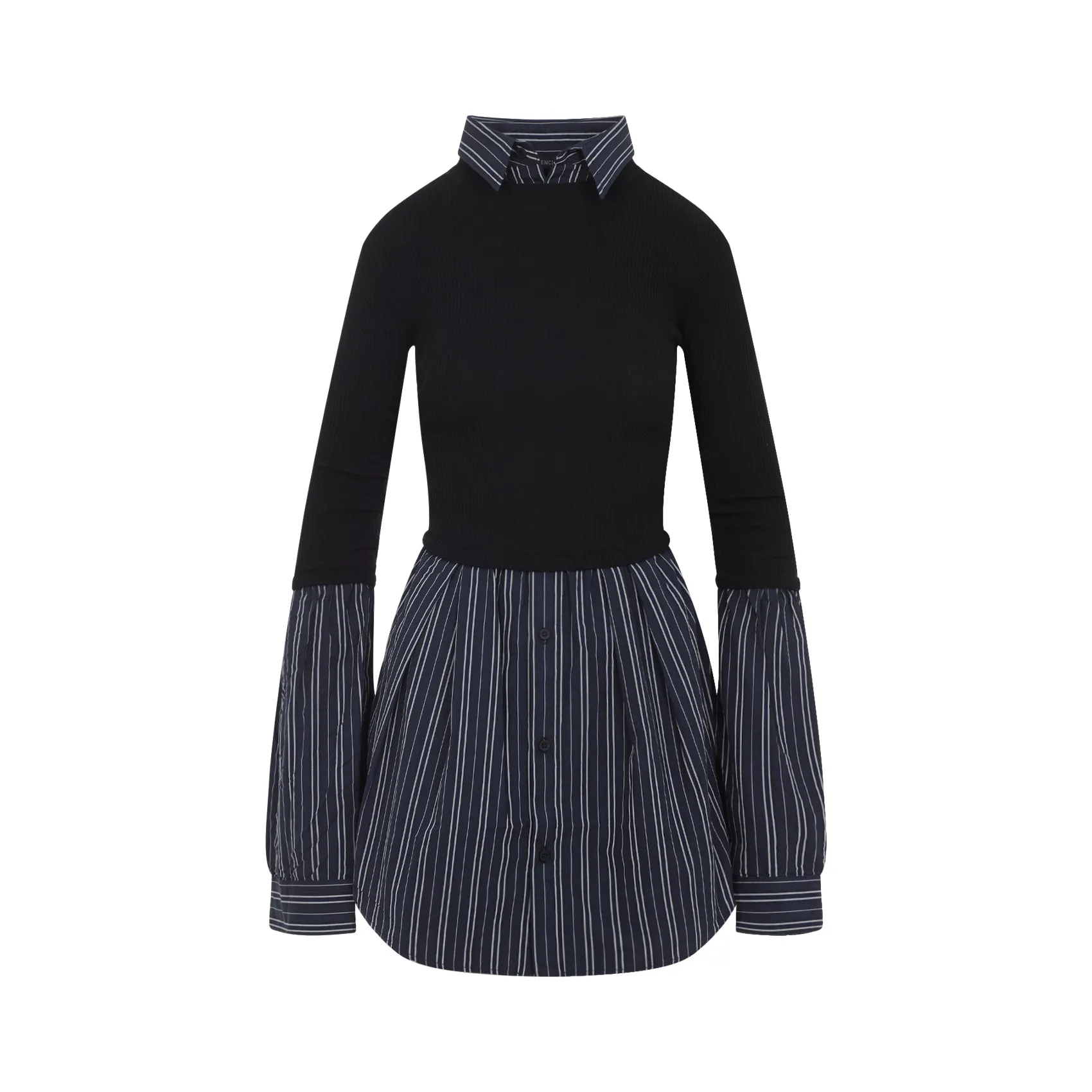 Black Layered Polyester Sweater