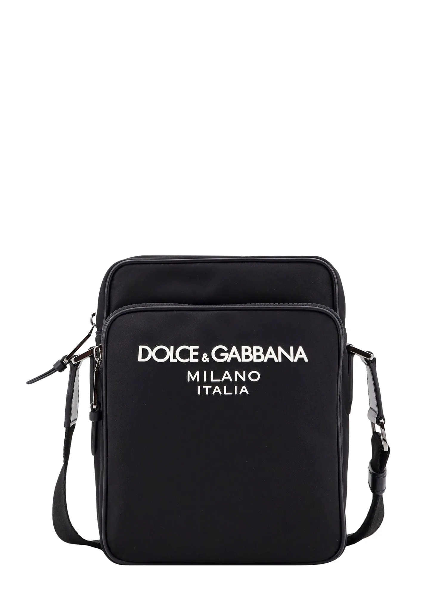 Nylon Shoulder Bag With Logo Patch