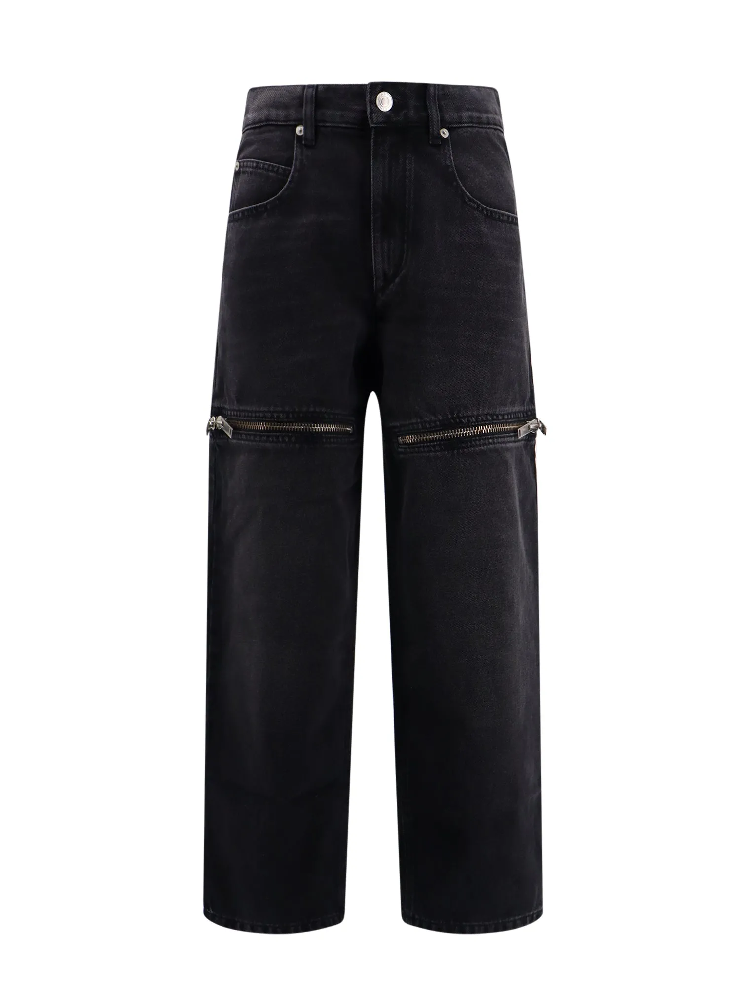 Biologic Denim Jeans With Frontal Zip Detail