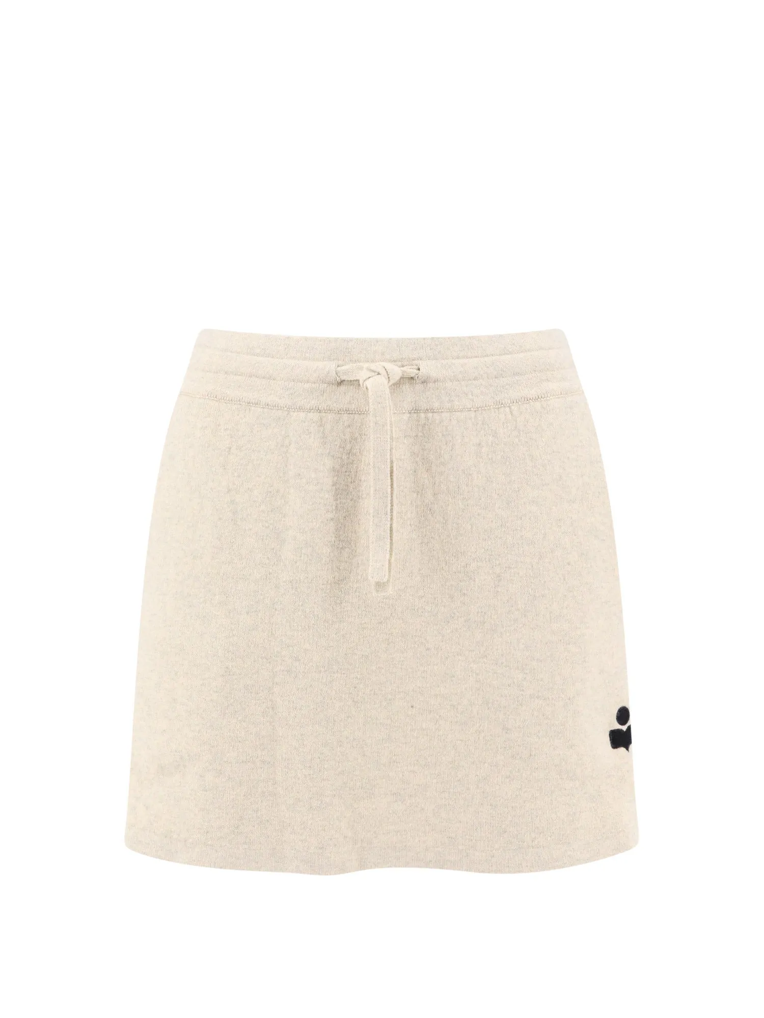 Cotton Blend Skirt With Embroidered Logo