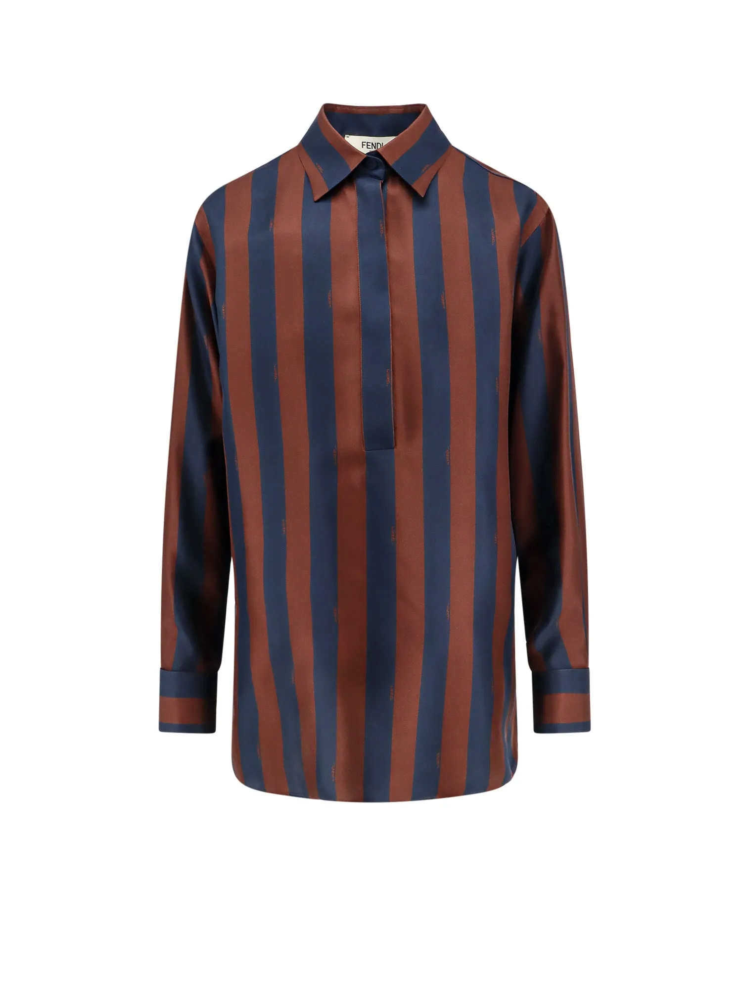 Silk Shirt With Pequin Stripes