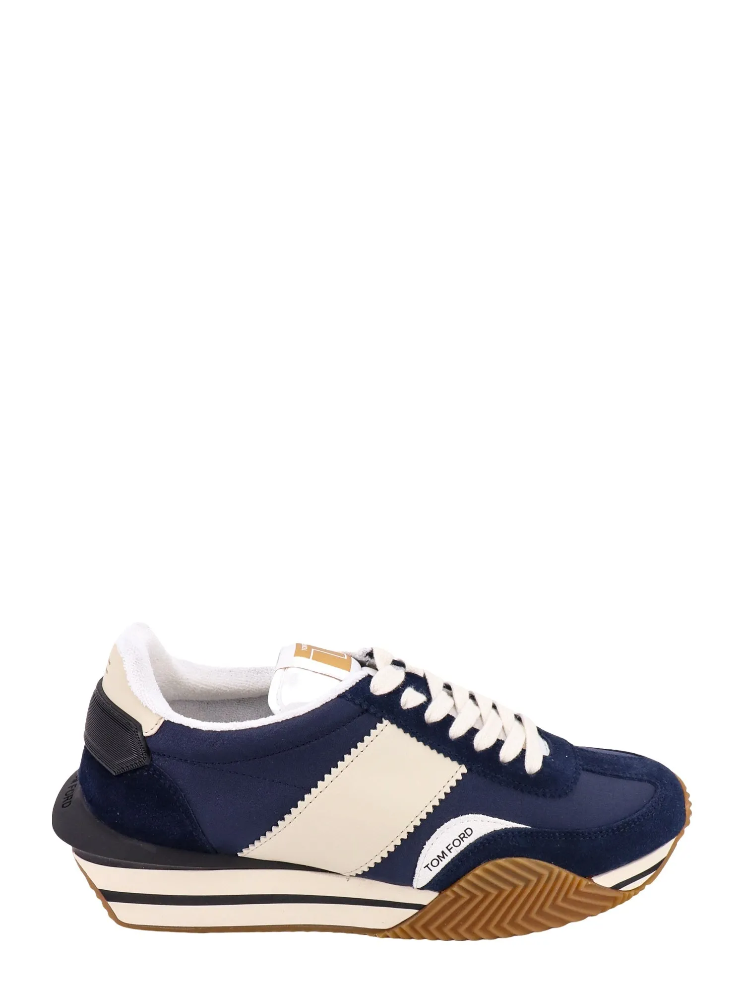 Nylon And Suede Sneakers With Logoed Label