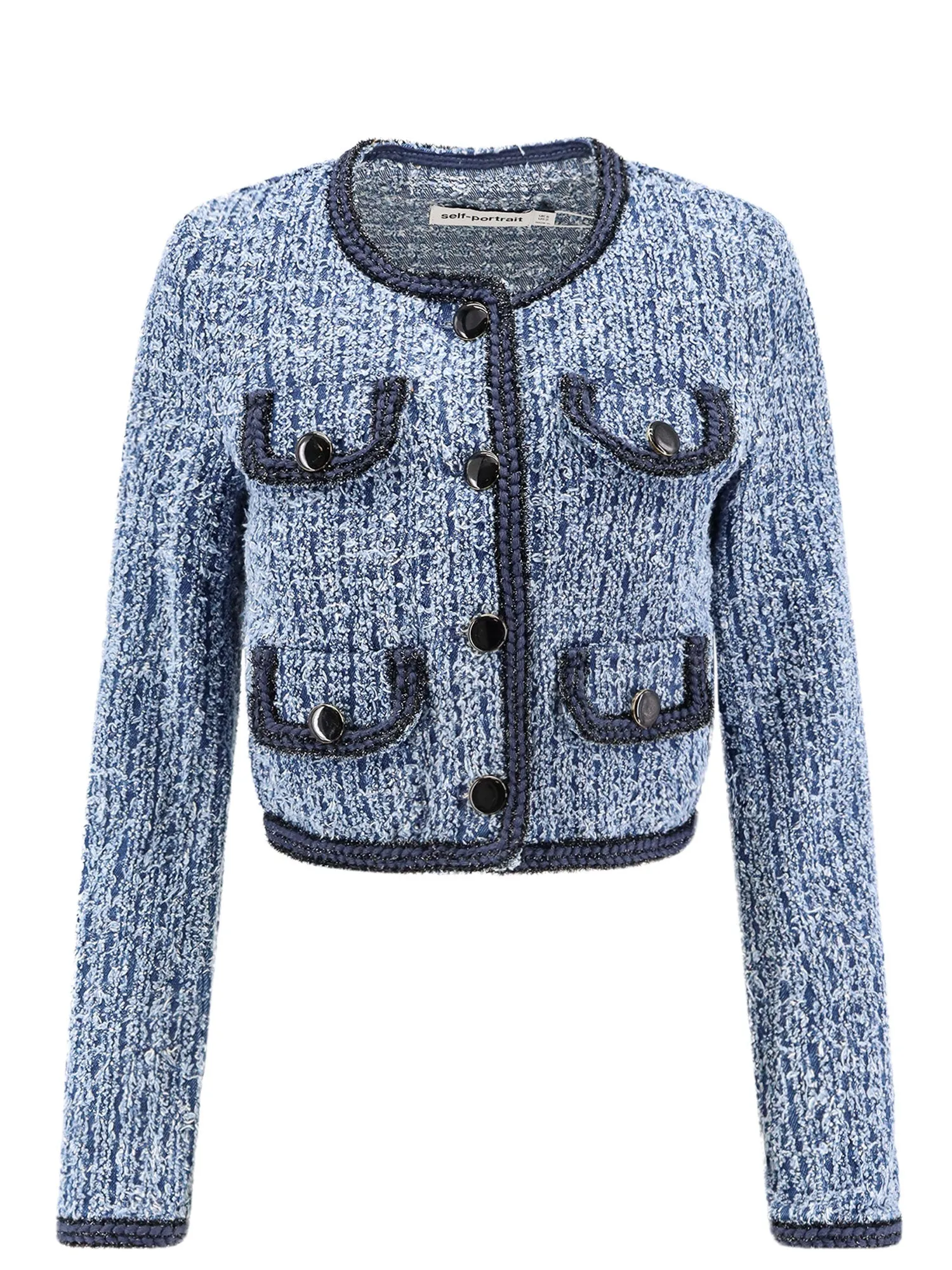 Textured Denim Blazer